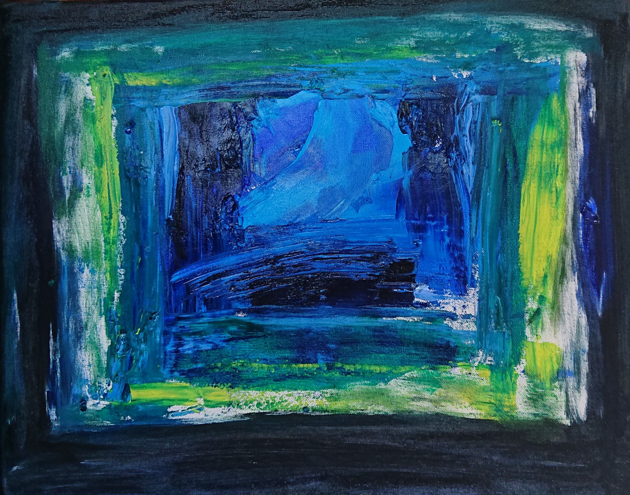 Blue Wind (50x40x1,5cm, Öl auf Leinwand)