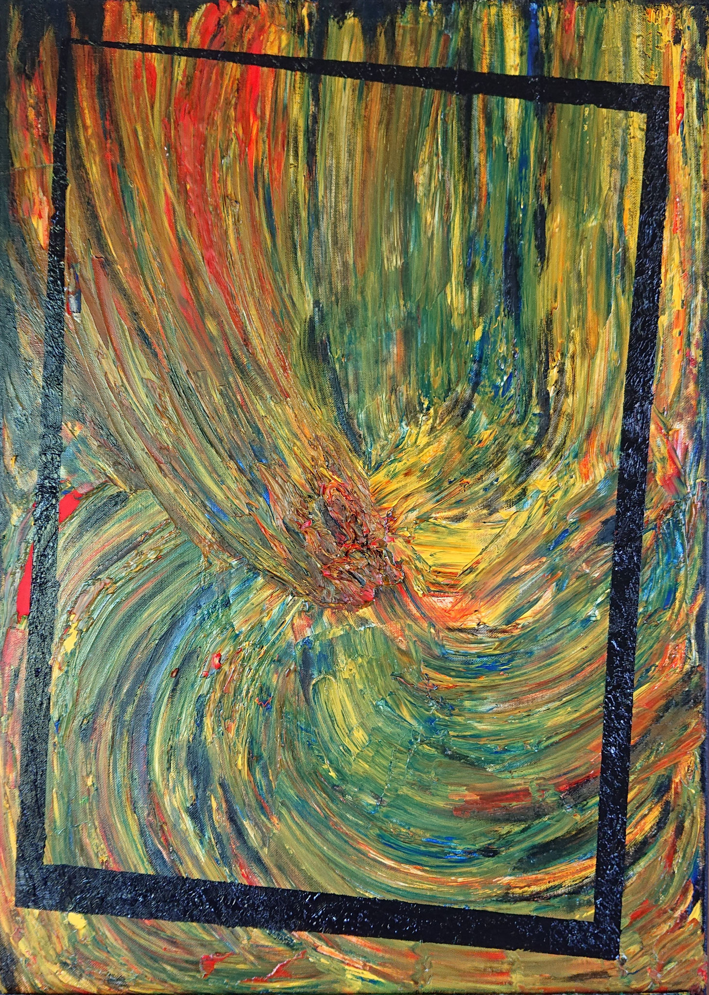 Next Level  (70x50x1,5cm, Oil on canvas, strongly pasty)