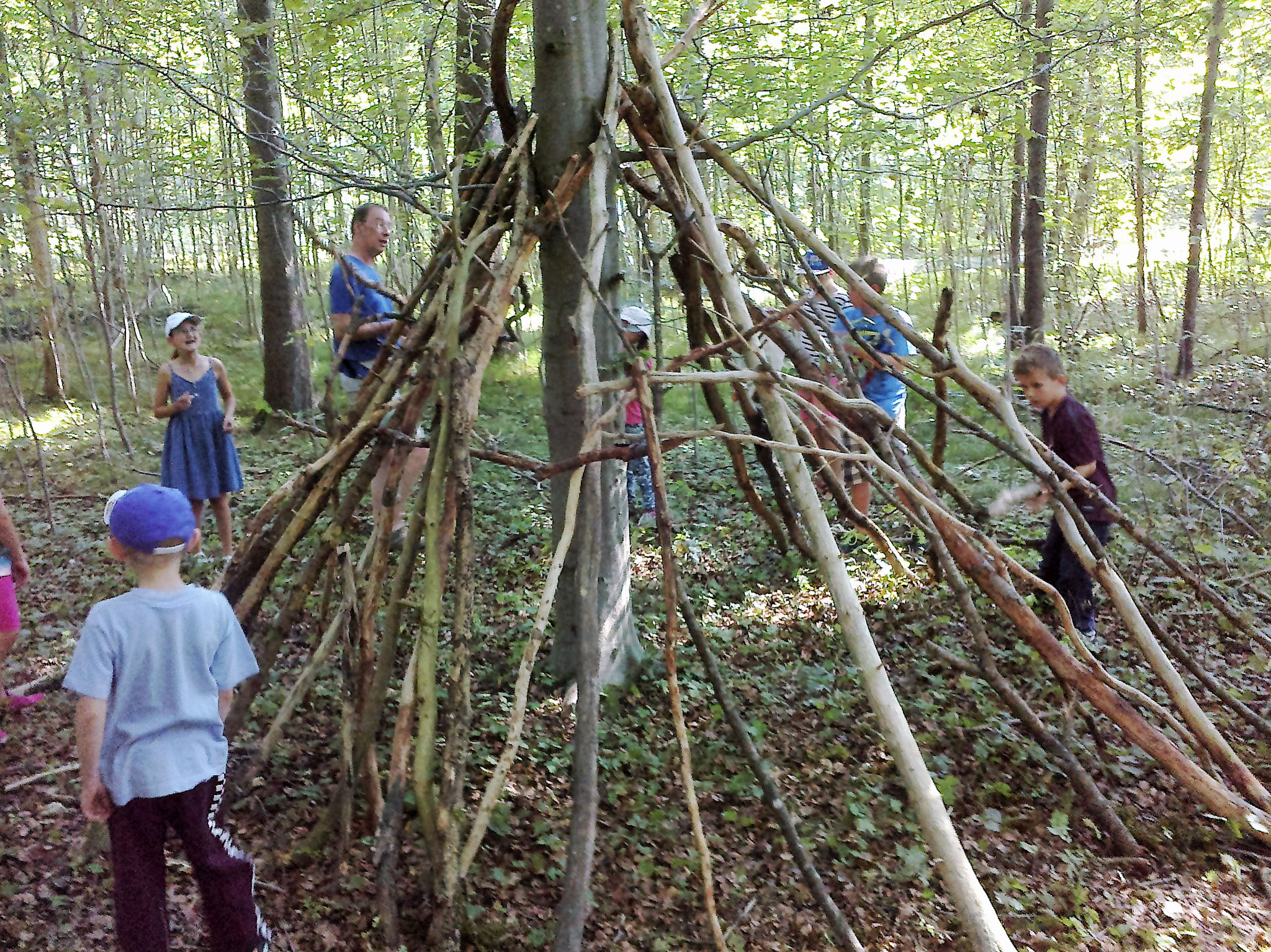 Waldtipi bauen