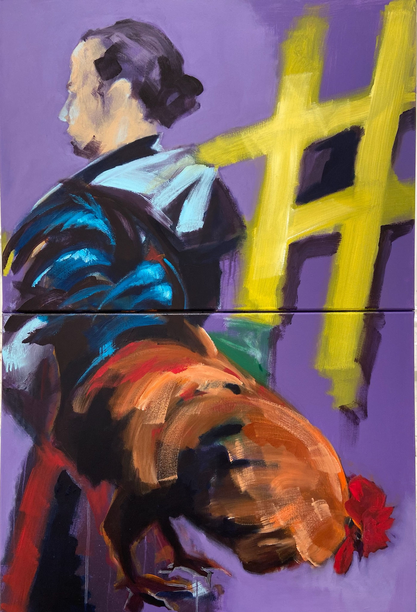 Dieser Wert ist nicht vergeben, Acryl auf Leinwand, 80 x 60 und 80 x 60, 2024