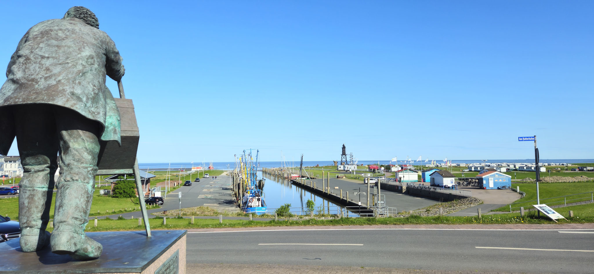 Blick auf dem Kutterhafen