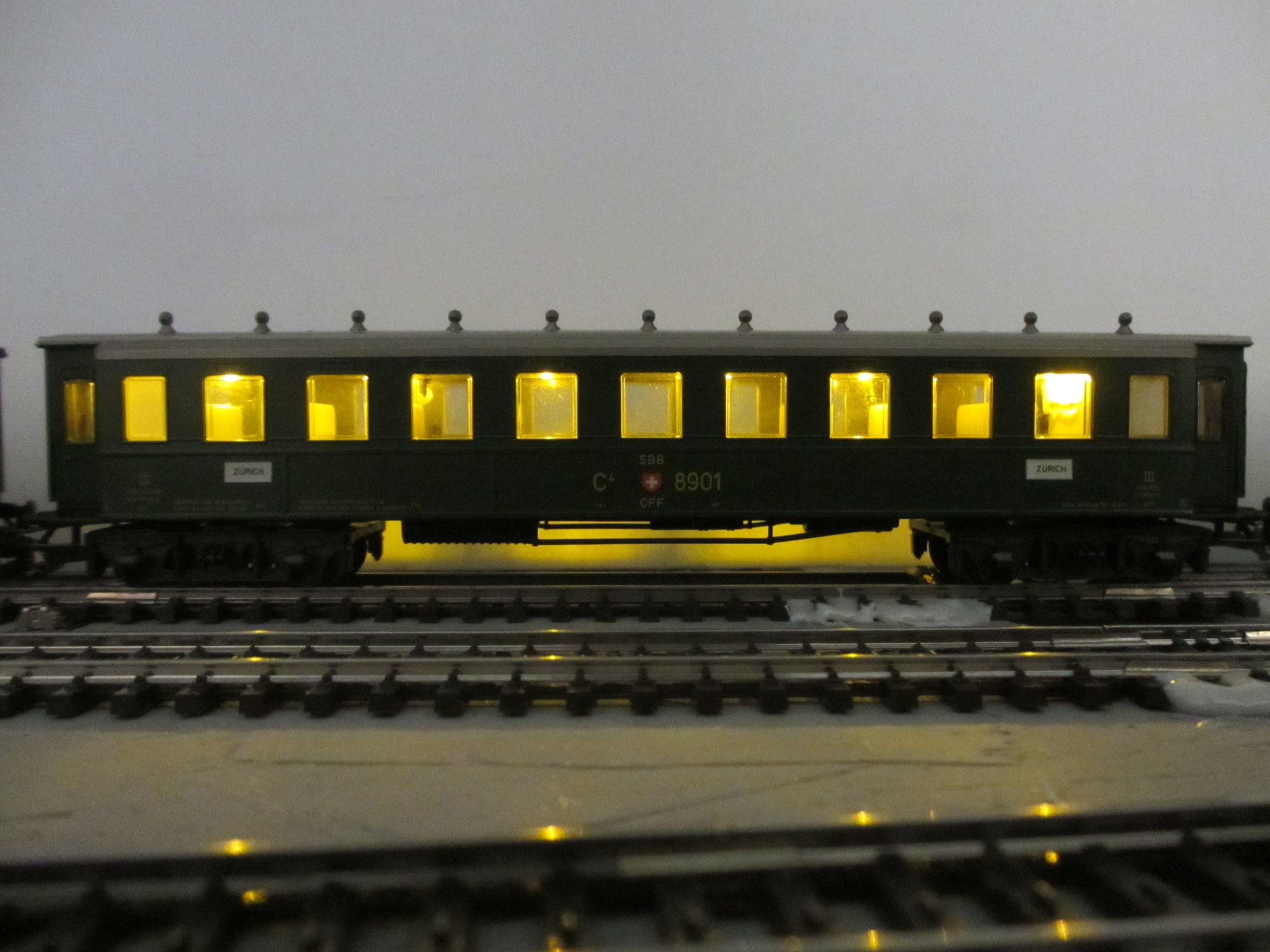 Märklin Stahlwagen mit gelben LED`s