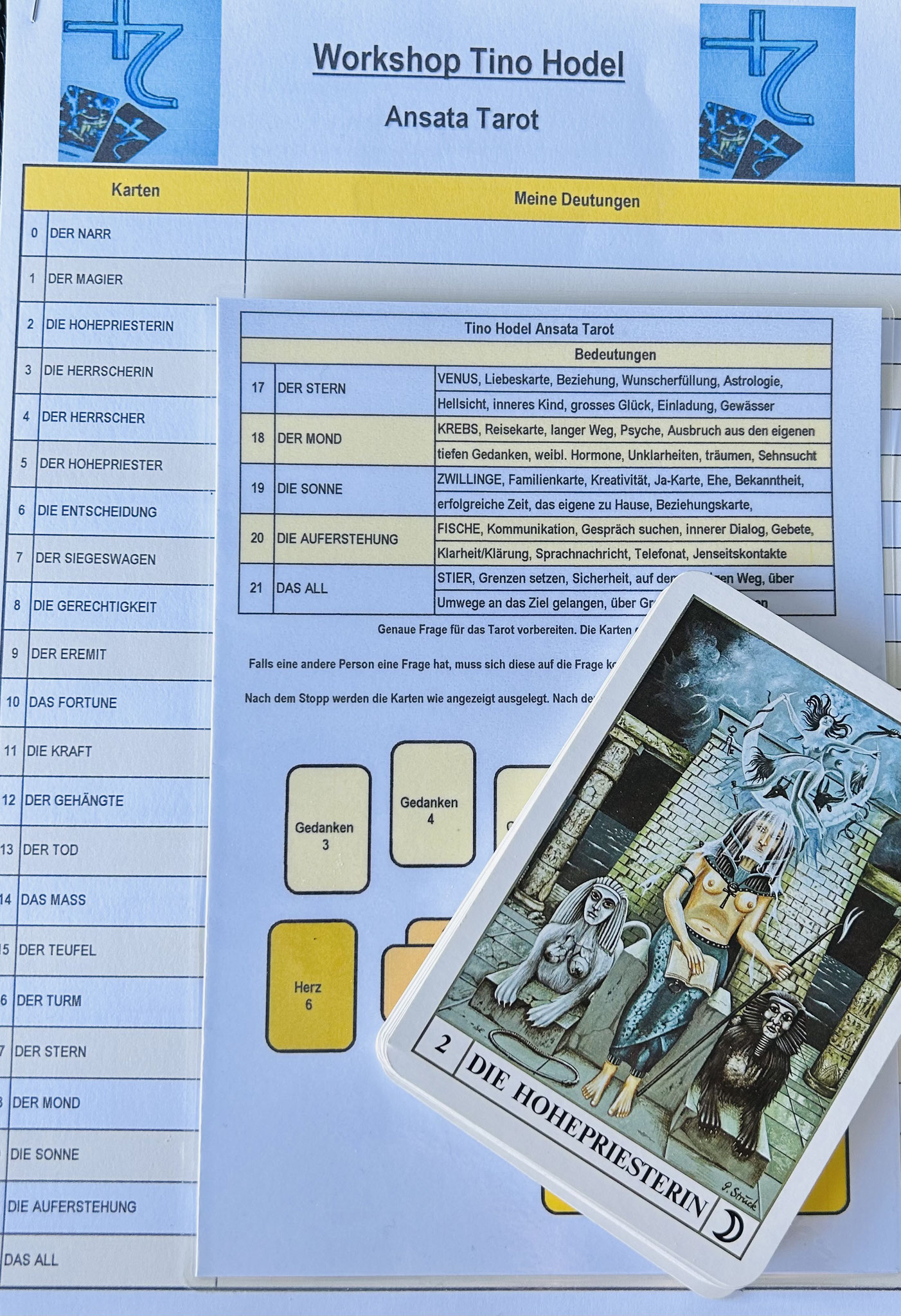 Ansatz Tarot Kurs, ganzer Tag