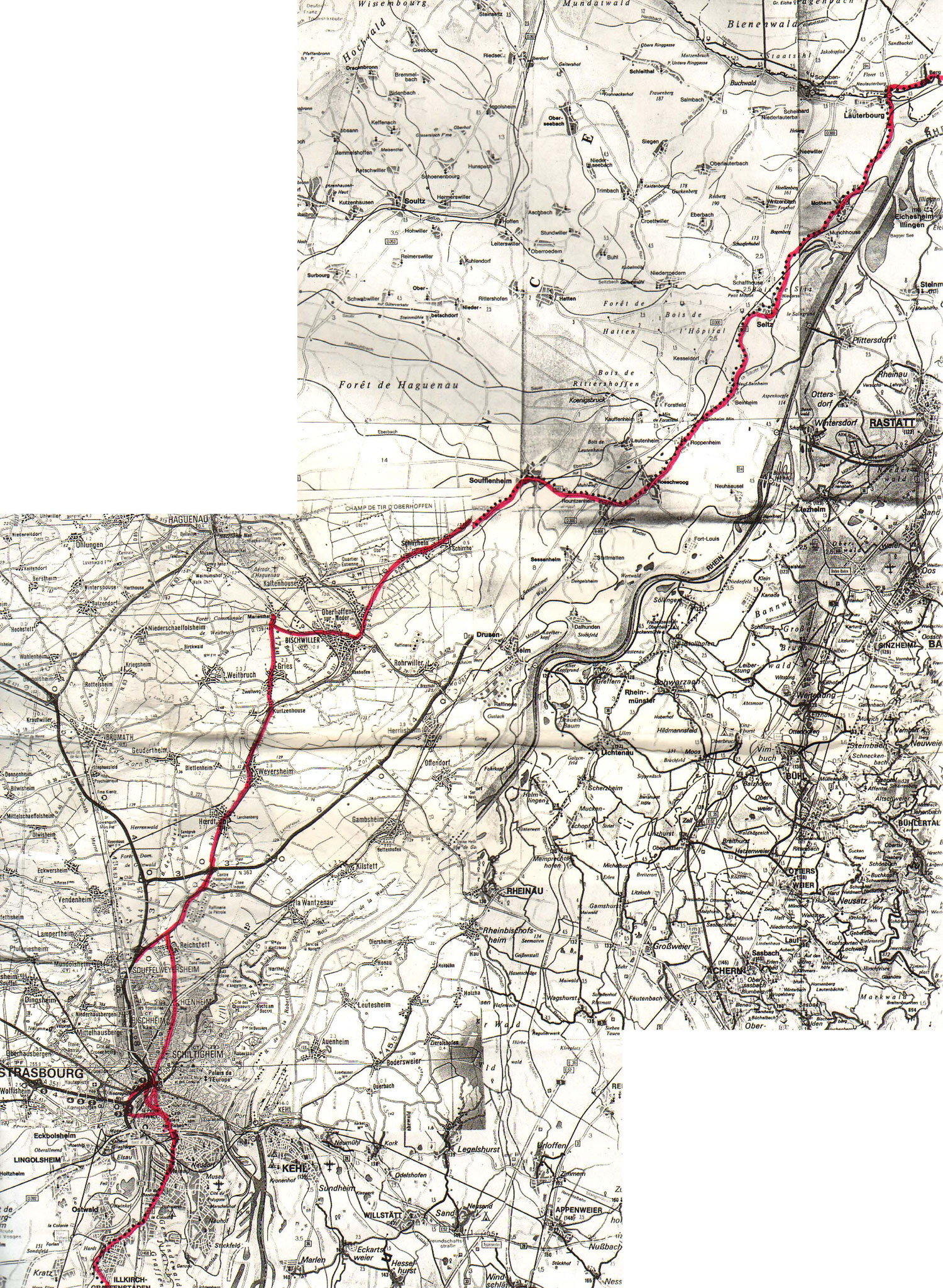 Wörth/Rhein-Lauterbourg-Bischwiller-Marienthal-Strasbourg