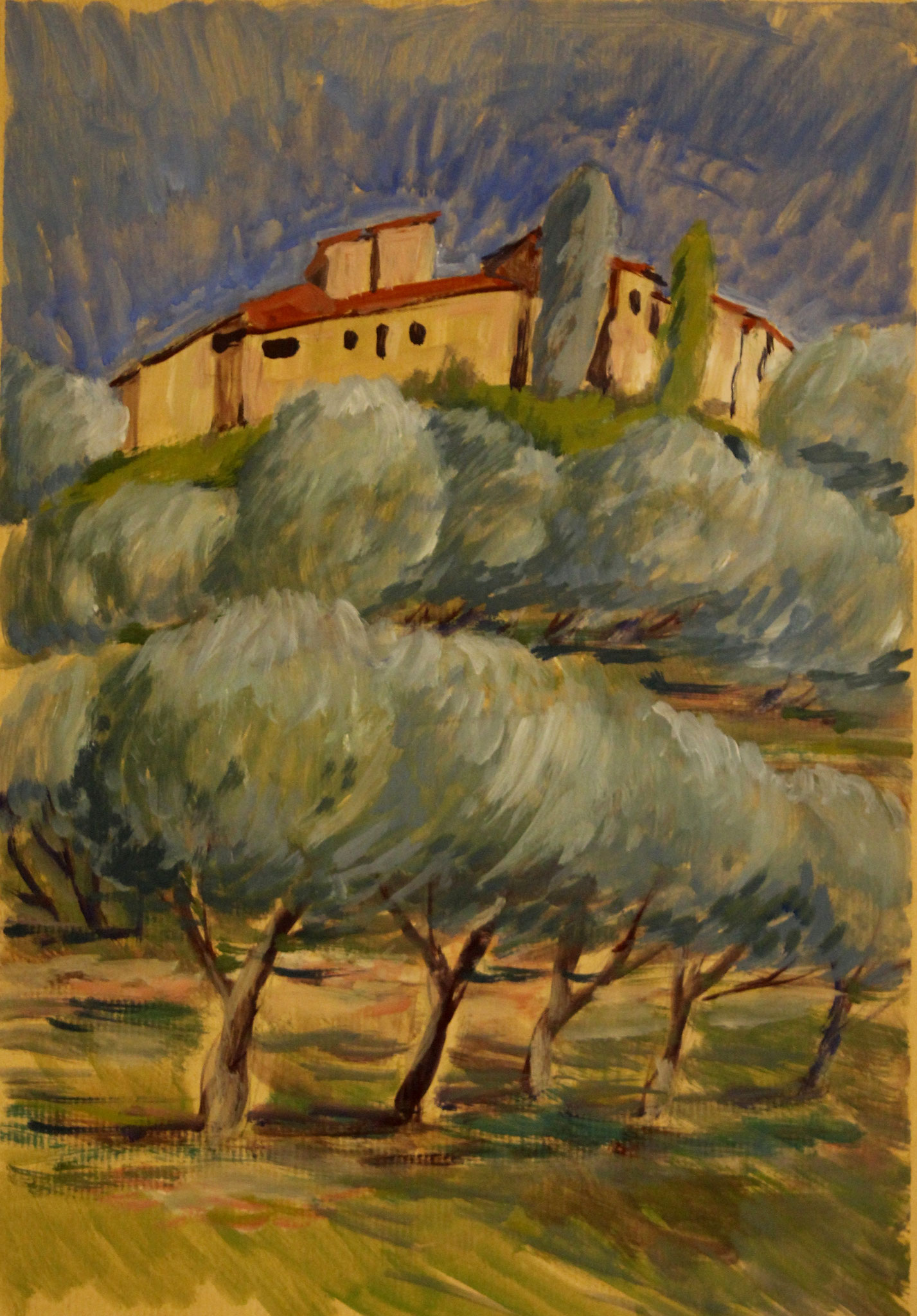 Casanova Lerrone 1, 2019, Gouache, 40x27cm