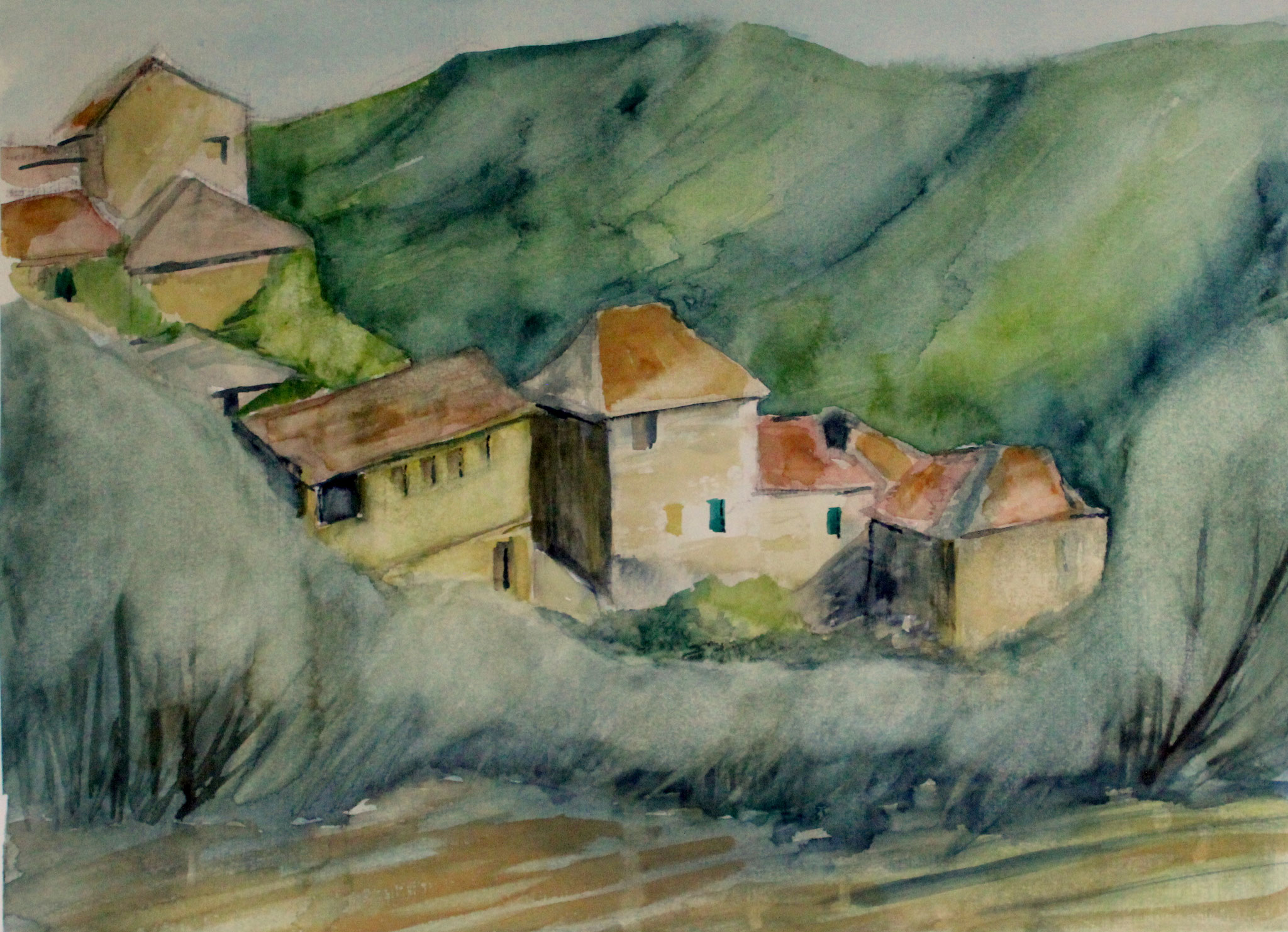 An der Ölmühle II, 2021, Aquarell, 40x54