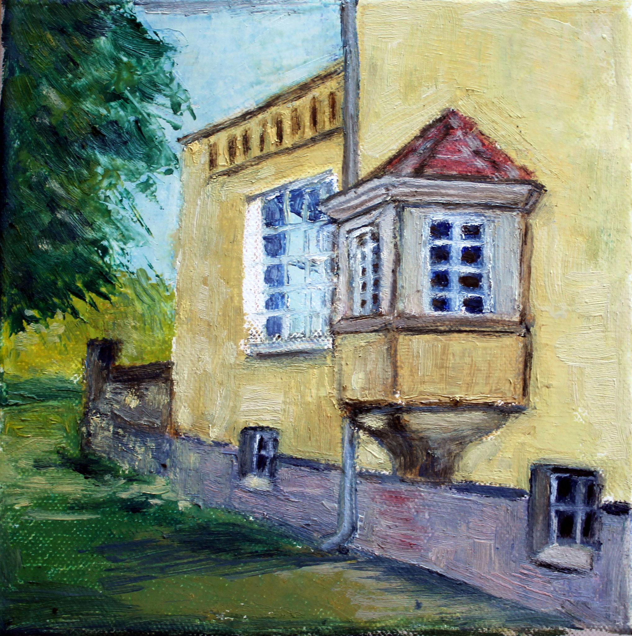 Erker, 2025, Öl auf Leinwand, 20x20