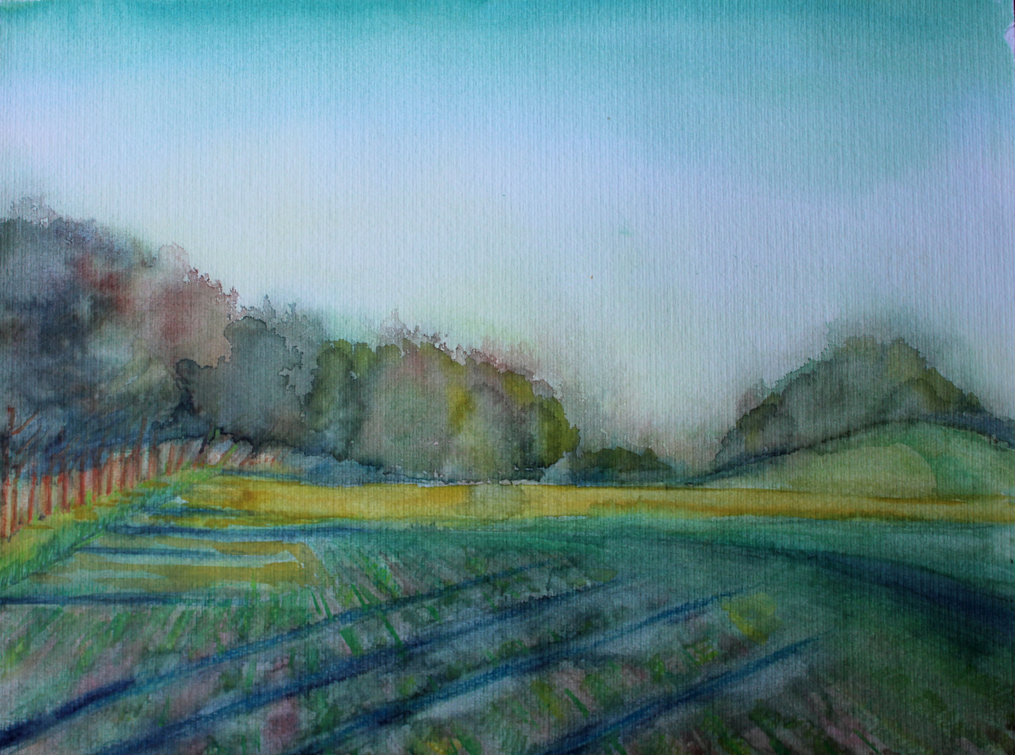 Abendstimmung, 2022, Aquarell, 40x54