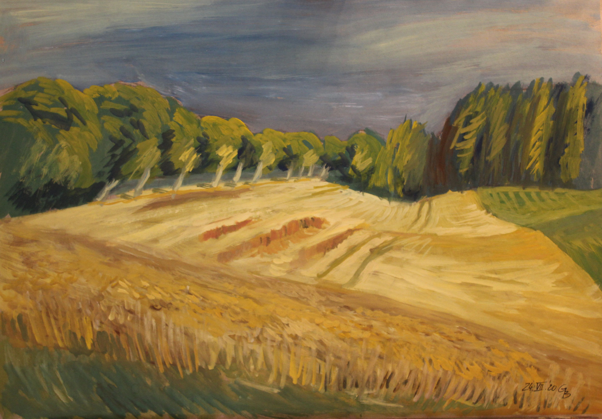 Kornfeld, 2020, Gouache, 38x56