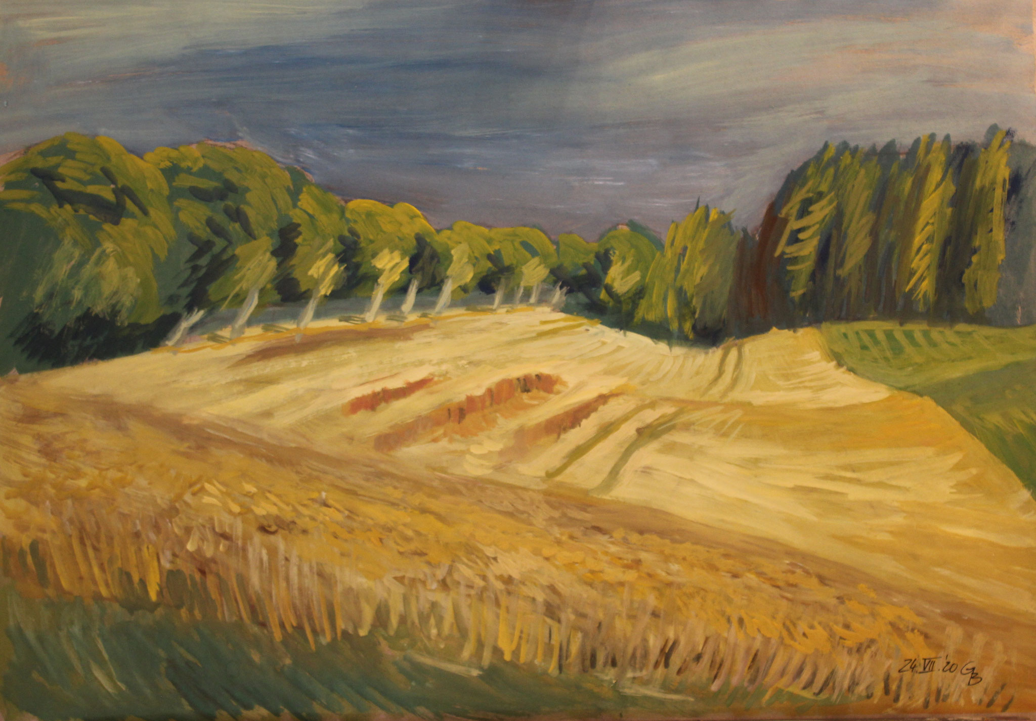 Kornfeld, 2020, Gouache, 38x56