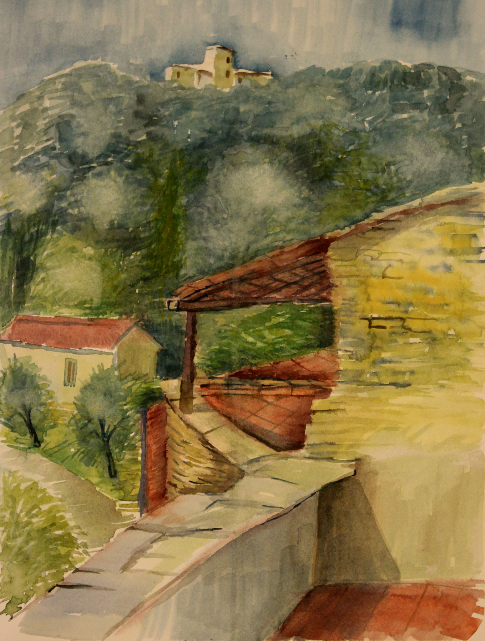 Casa Ghilglione, 2019, Aquarell, 45x33cm