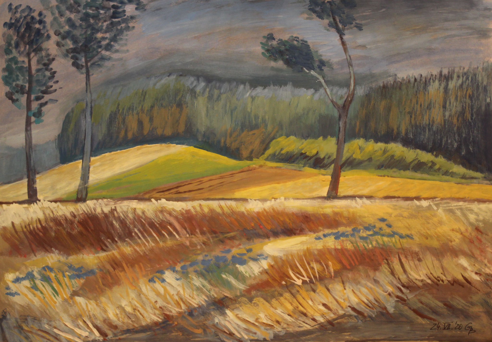Vor dem Regen, 2020, Gouache, 38x56
