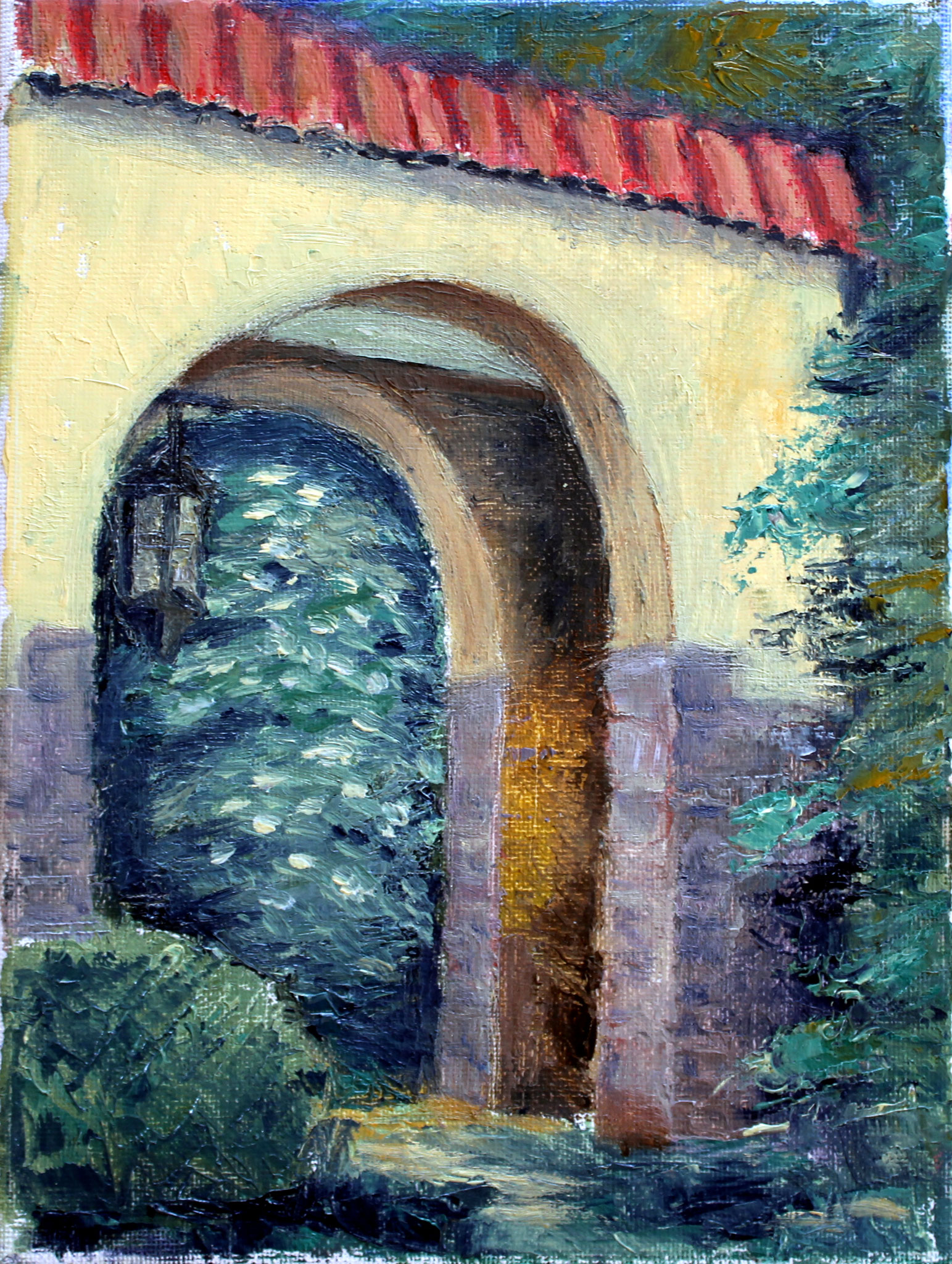 Torbogen, 2025, Öl auf Leinwand, 24x18