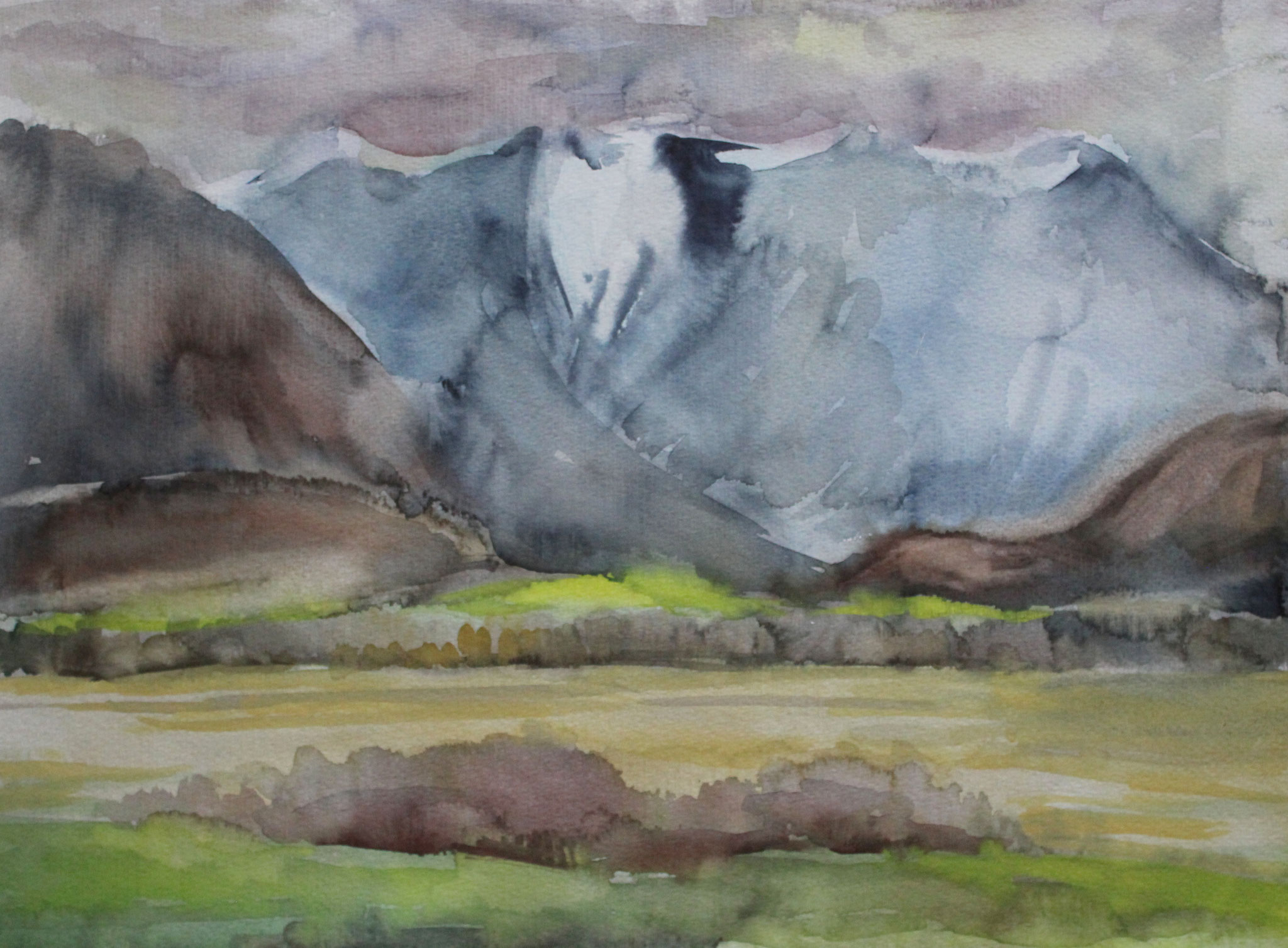 Am Murnauer Moos, 2022, Aquarell, 40x54