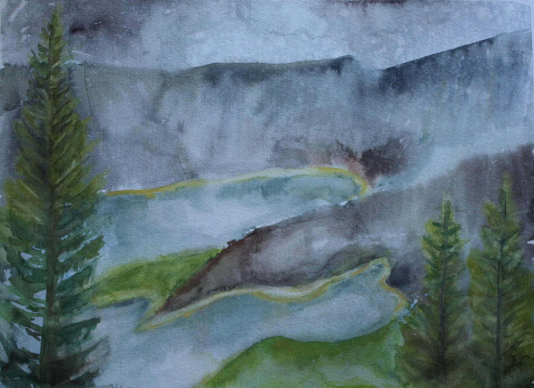 Am Walchensee, 2022, Aquarell, 40x54