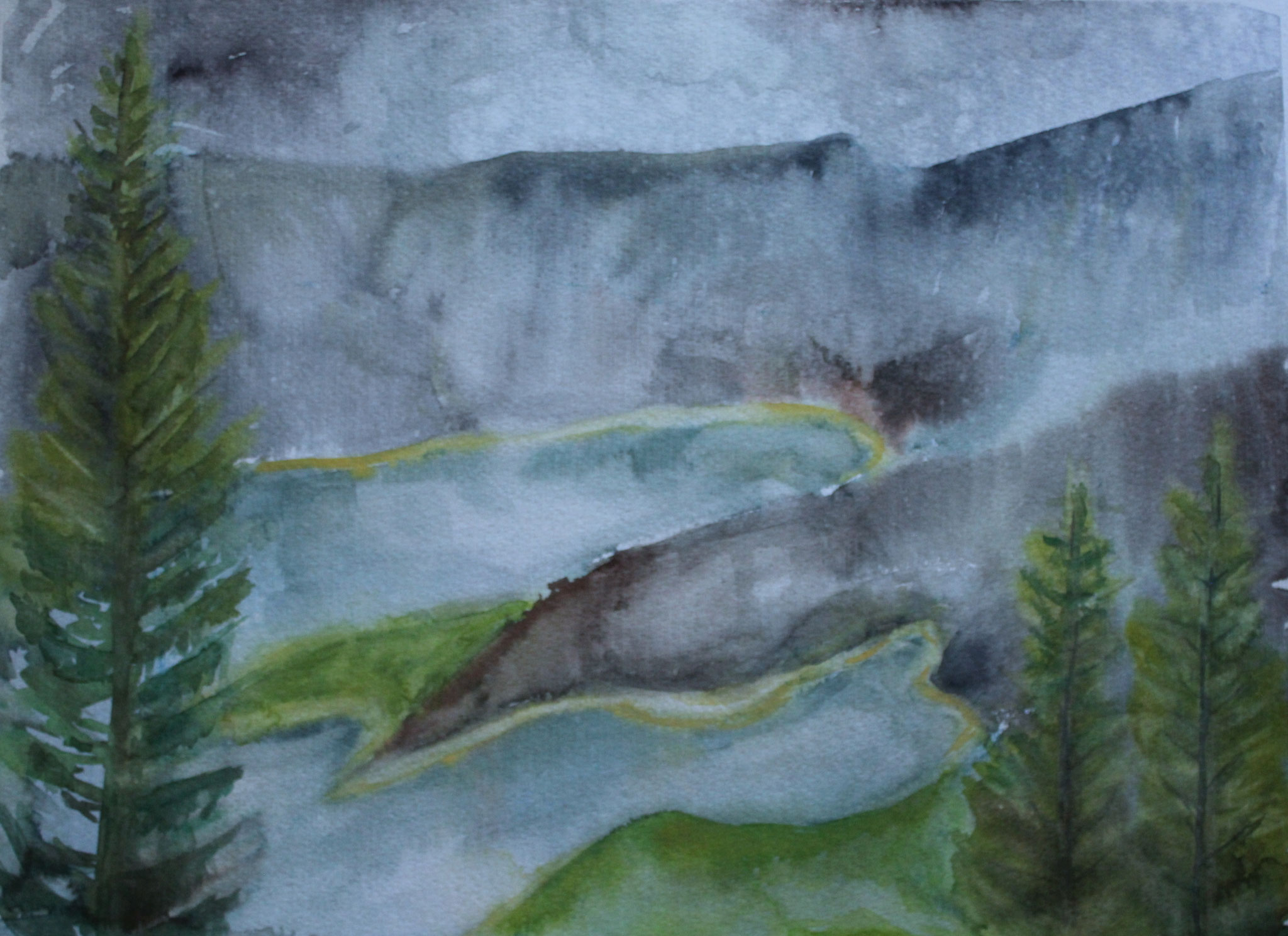 Am Walchensee, 2022, Aquarell, 40x54