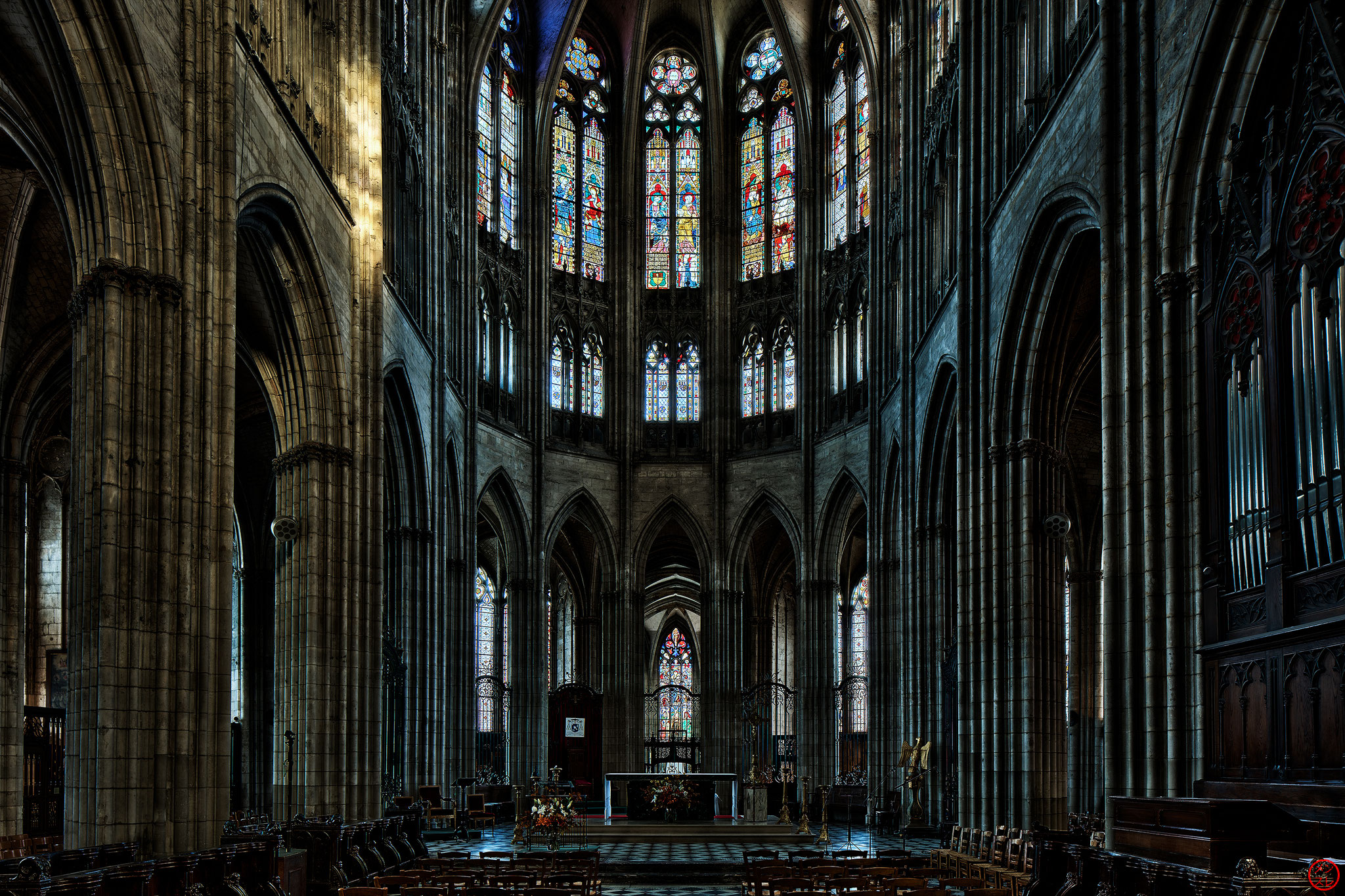 Cathédrale Notre-Dame d'Évreux, Eure, France. Octobre 2017