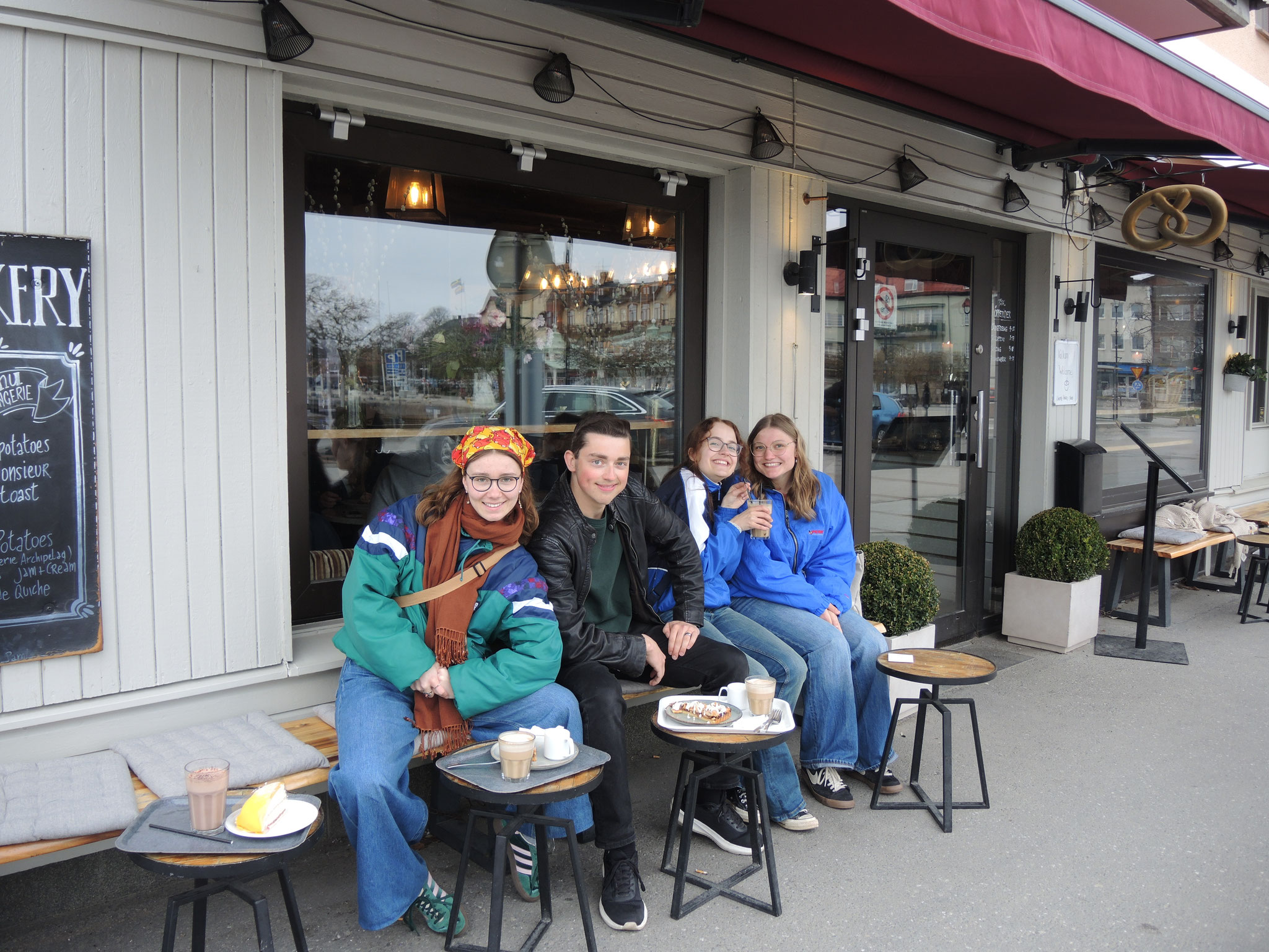 Cafébesuch auf Vaxholm (Foto privat)