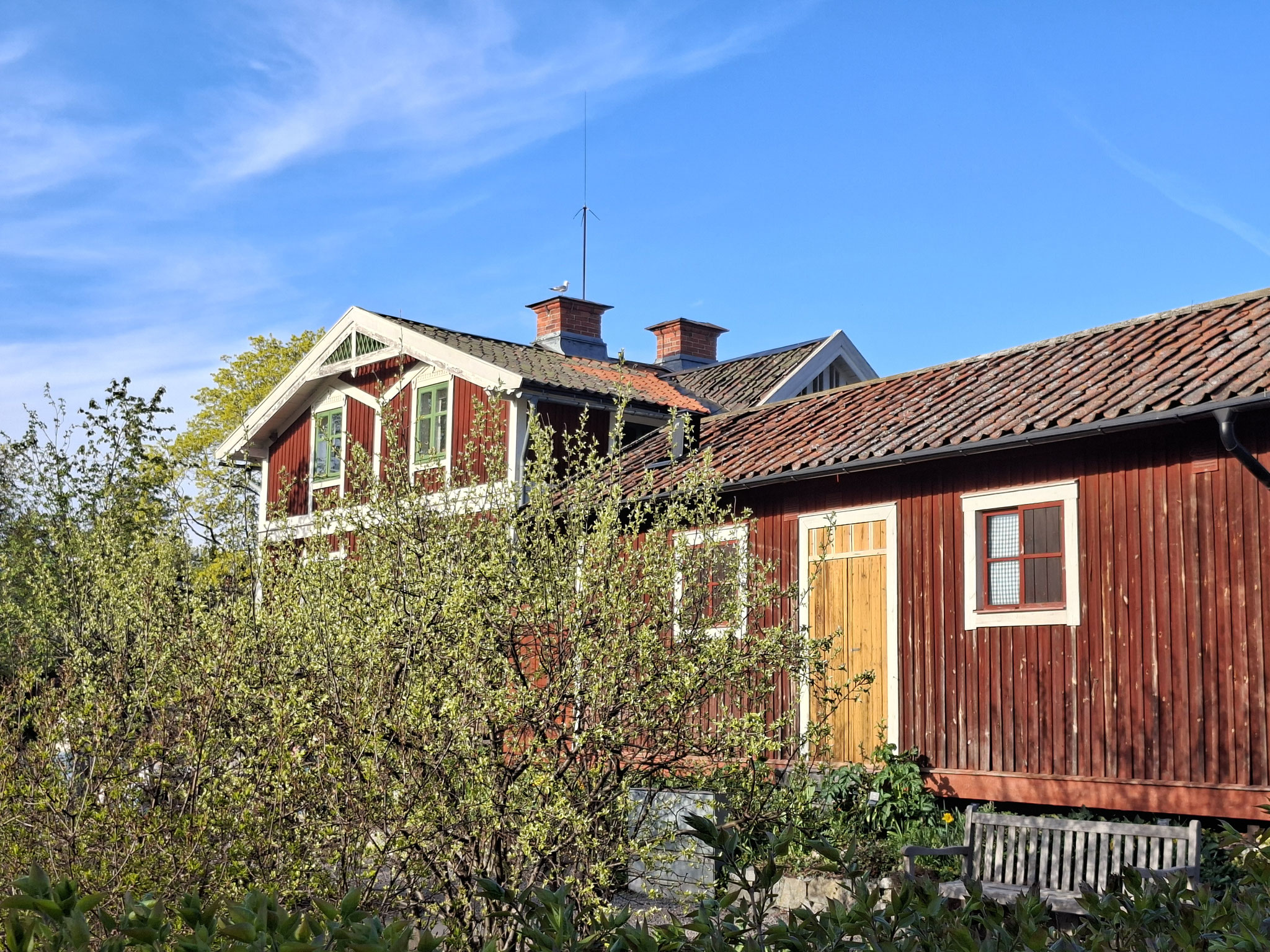 Typisches altes schwedisches Haus im Freilichtmuseum Skansen in Stockholm.