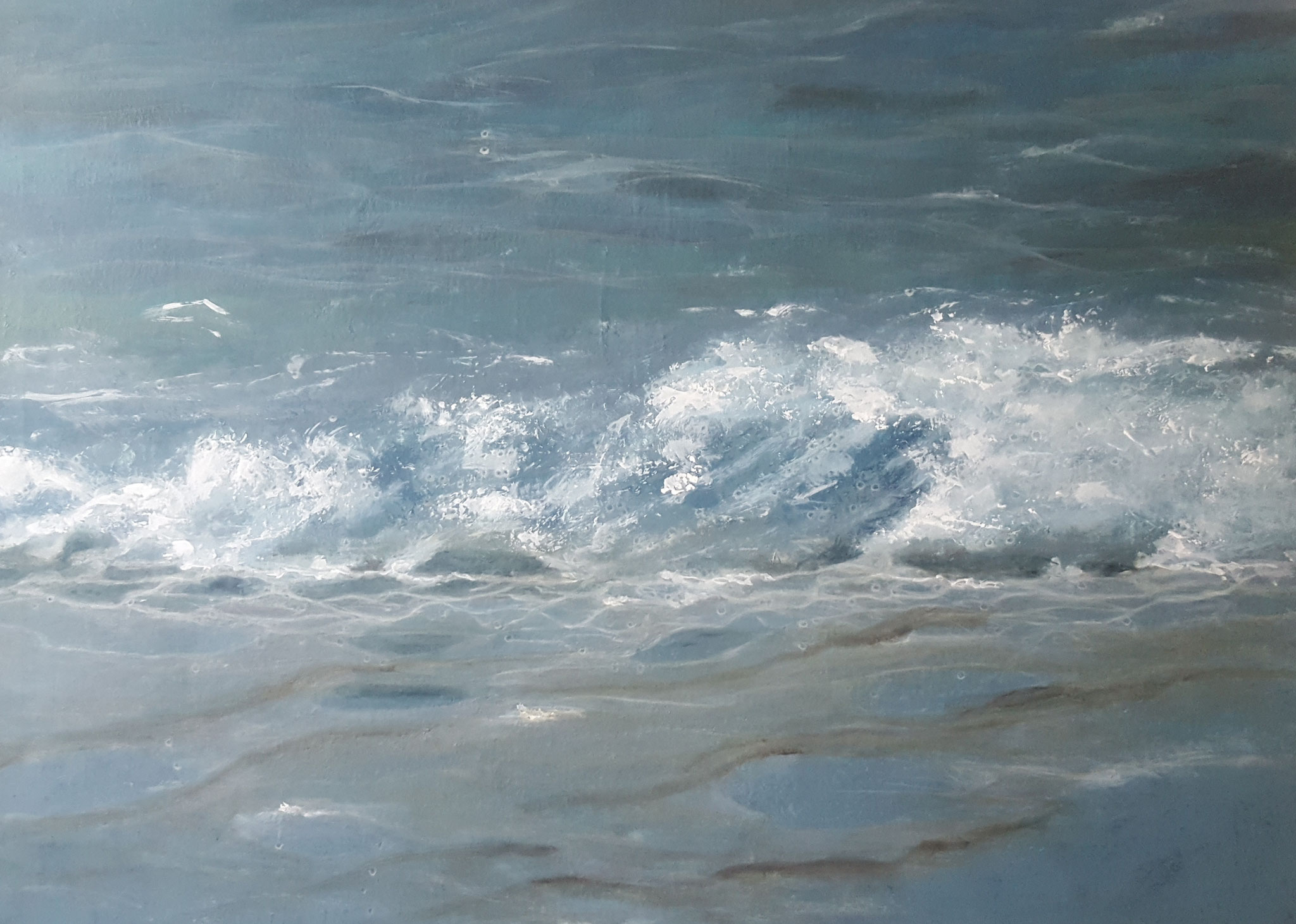 Naissance d'une vague, acrylique sur toile, 60X80