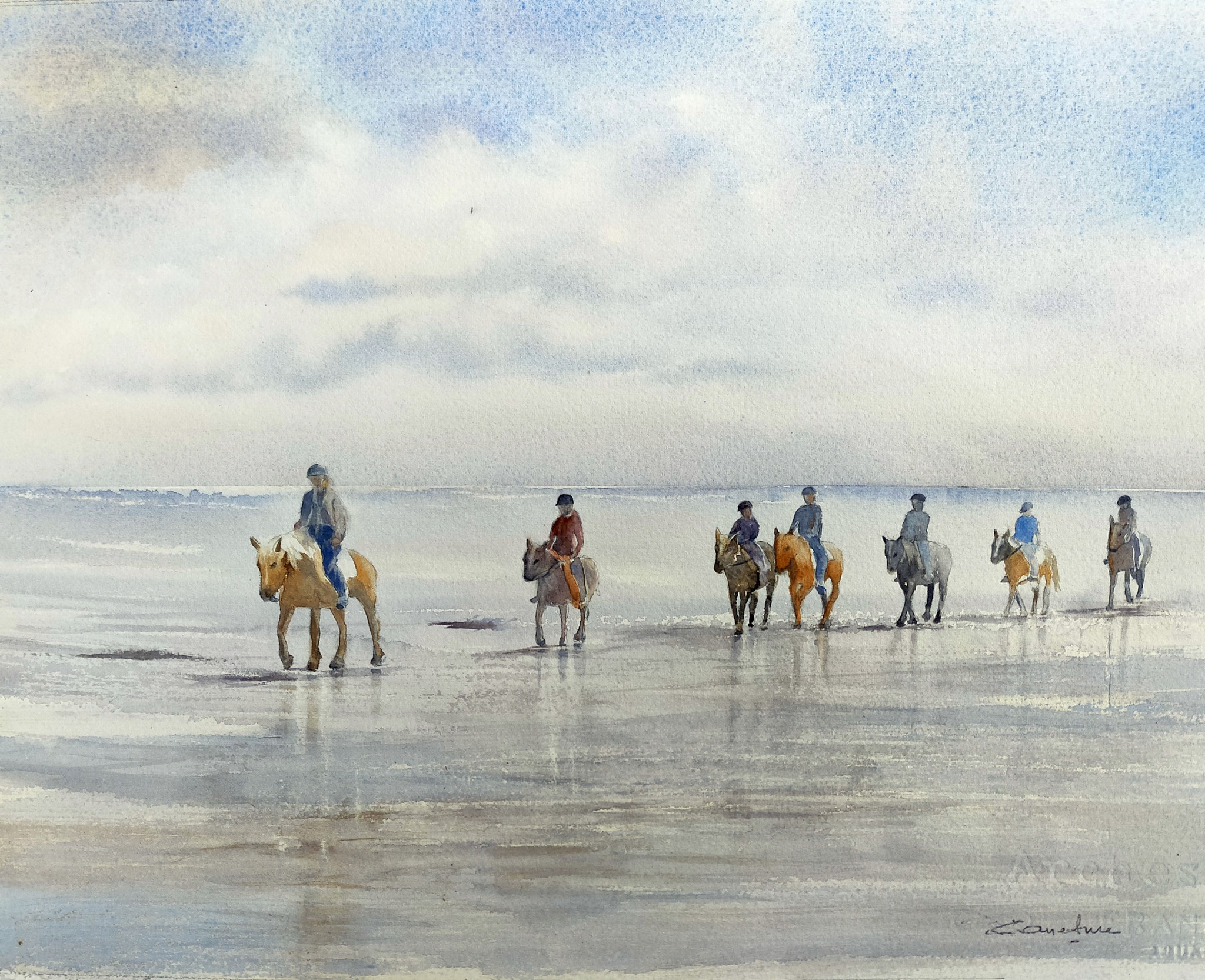 Cavaliers sur la plage, où vont-ils?
