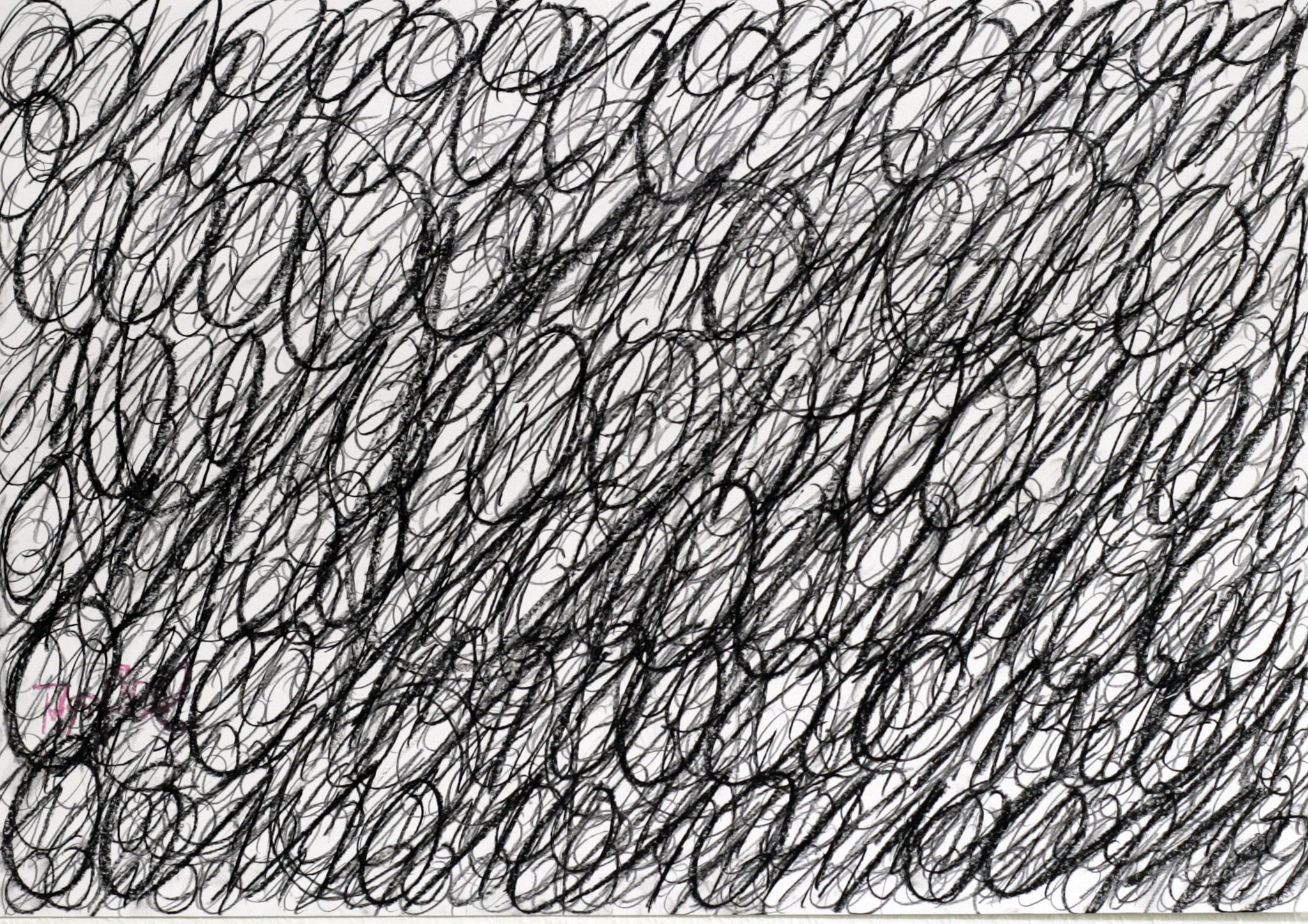 apfel einsnull I - 2014 - Kohle auf Papier - 44 x 63 cm
