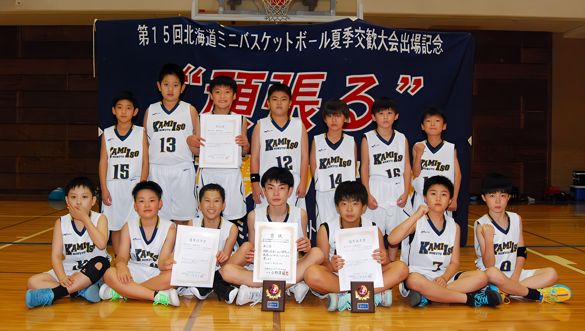 男子2位　上磯ミニバスケットボールクラブ