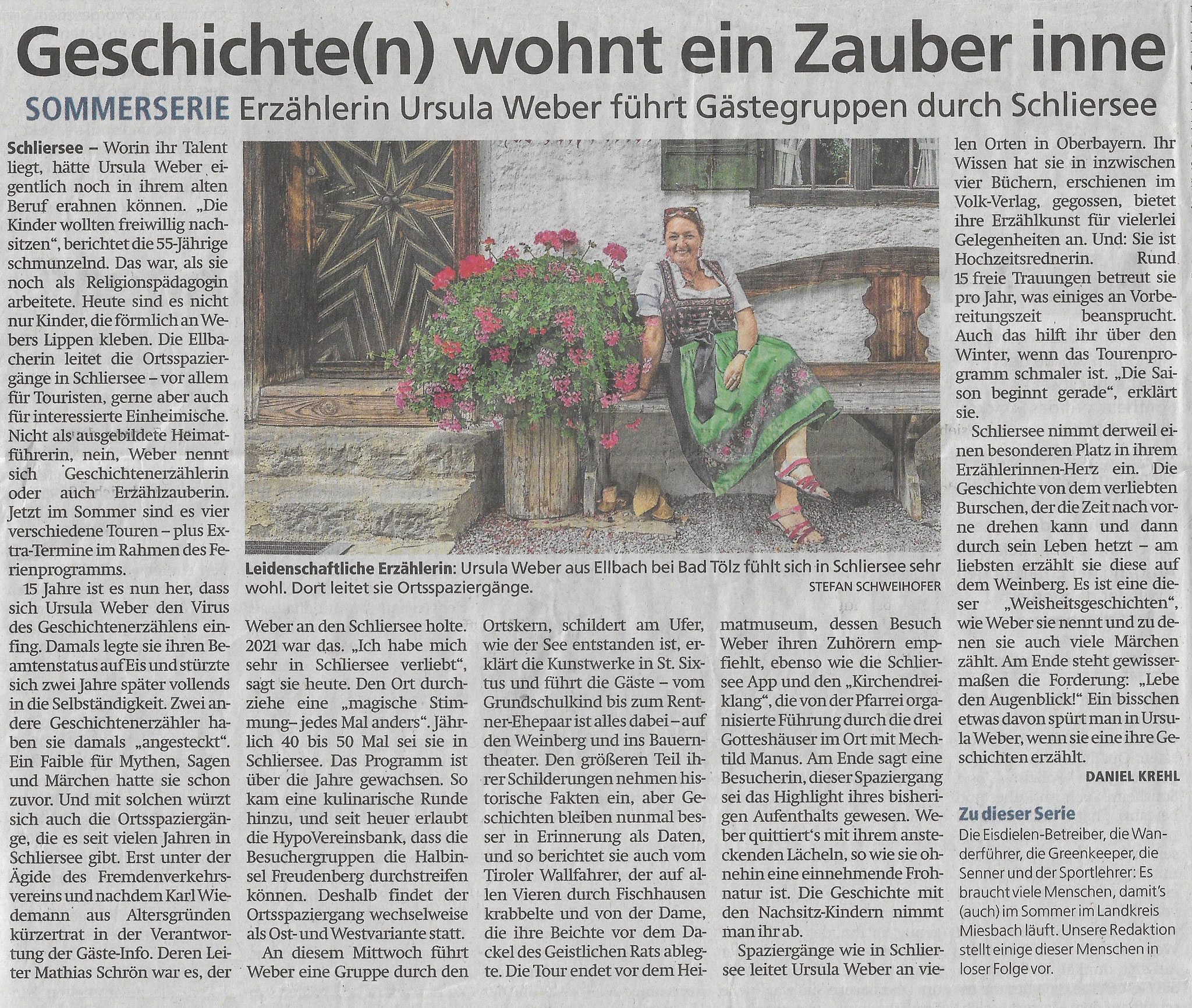 Sagenhafte Spaziergänge in Schliersee mit Ursula Weber