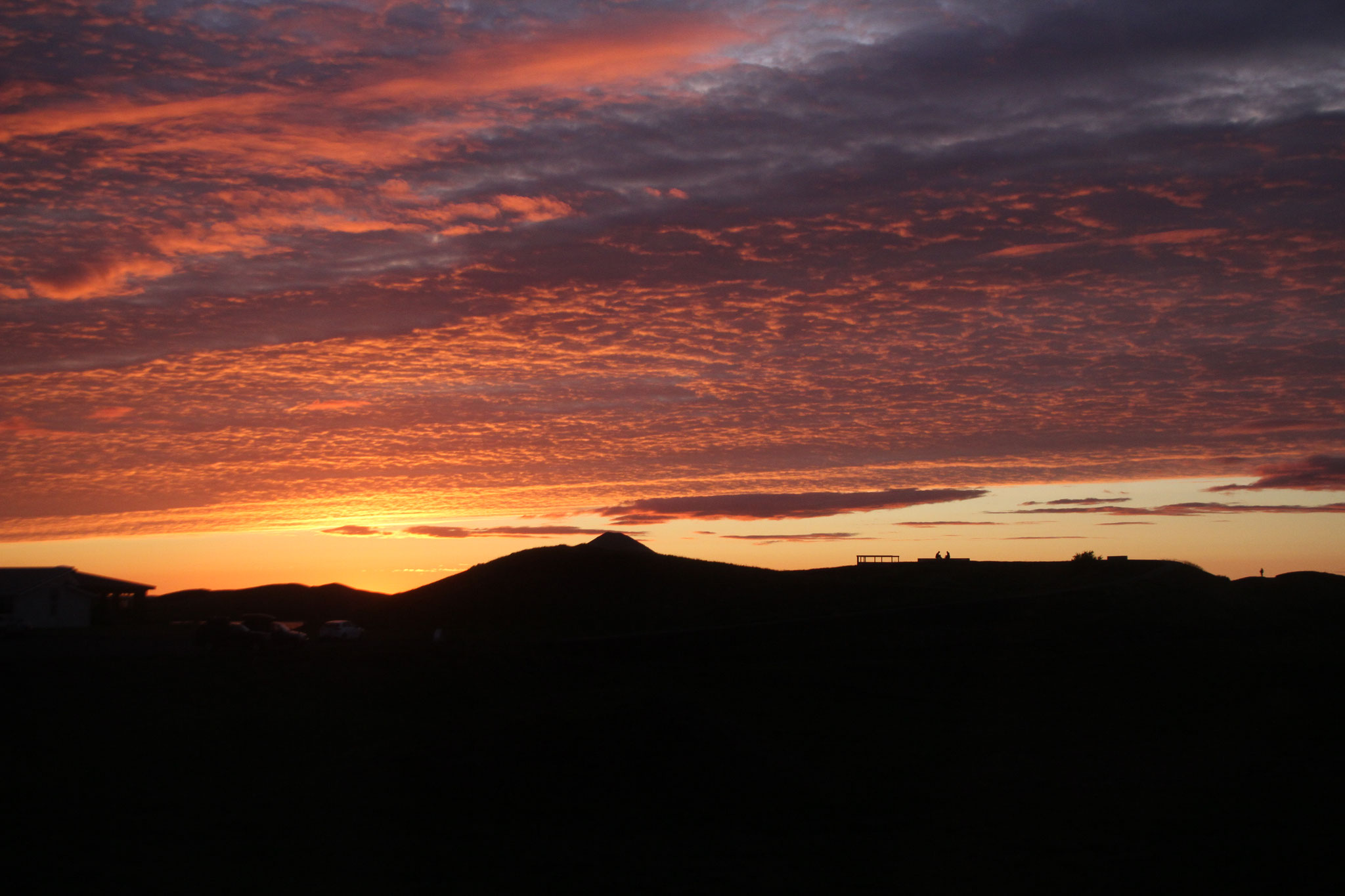 ... und dann einen feurigen Himmel erzeugt.