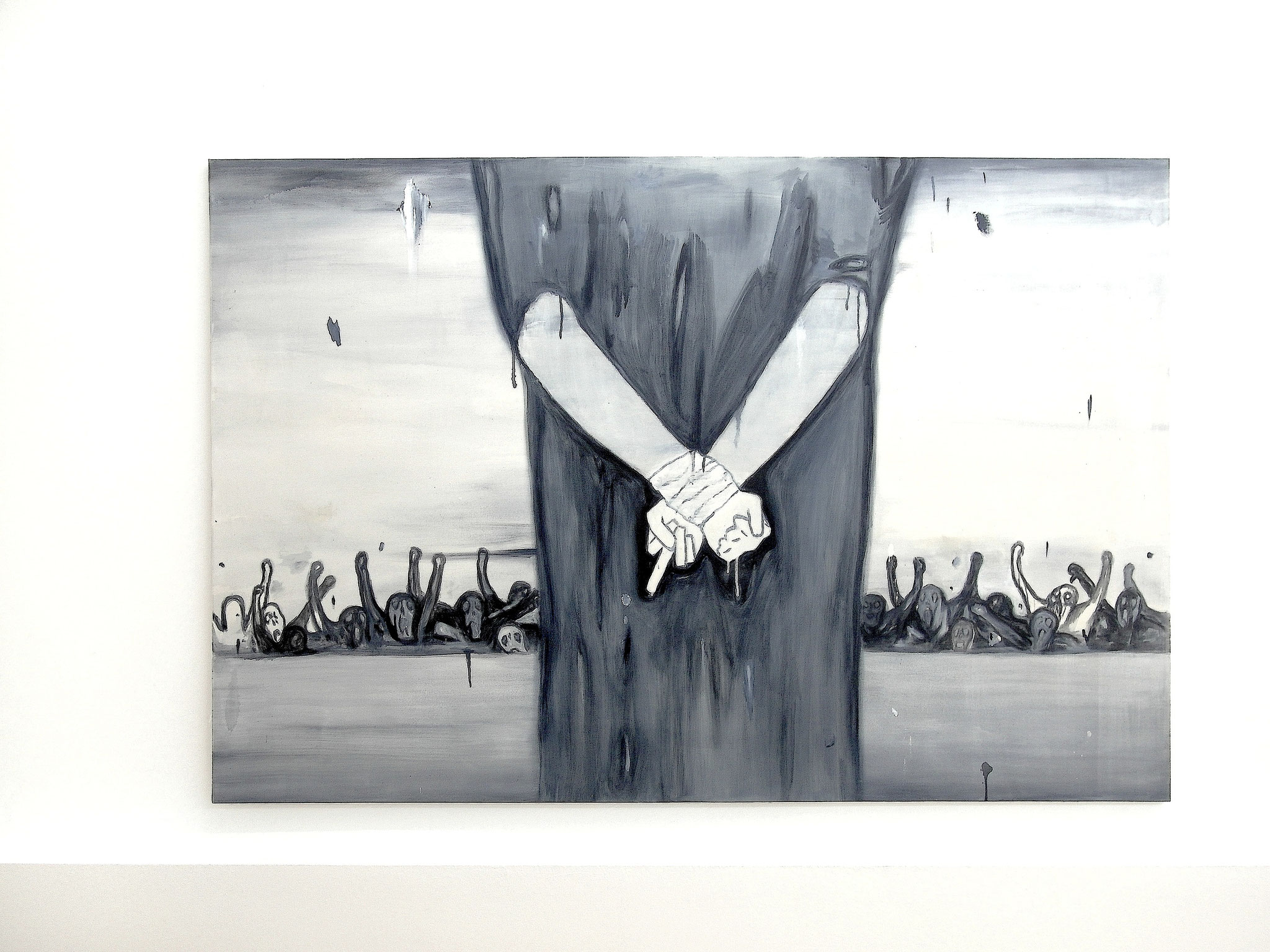 TING  ZHANG   AKKLAMATION   ACRYL AUF LEINWAND  130 X 200 CM  2017