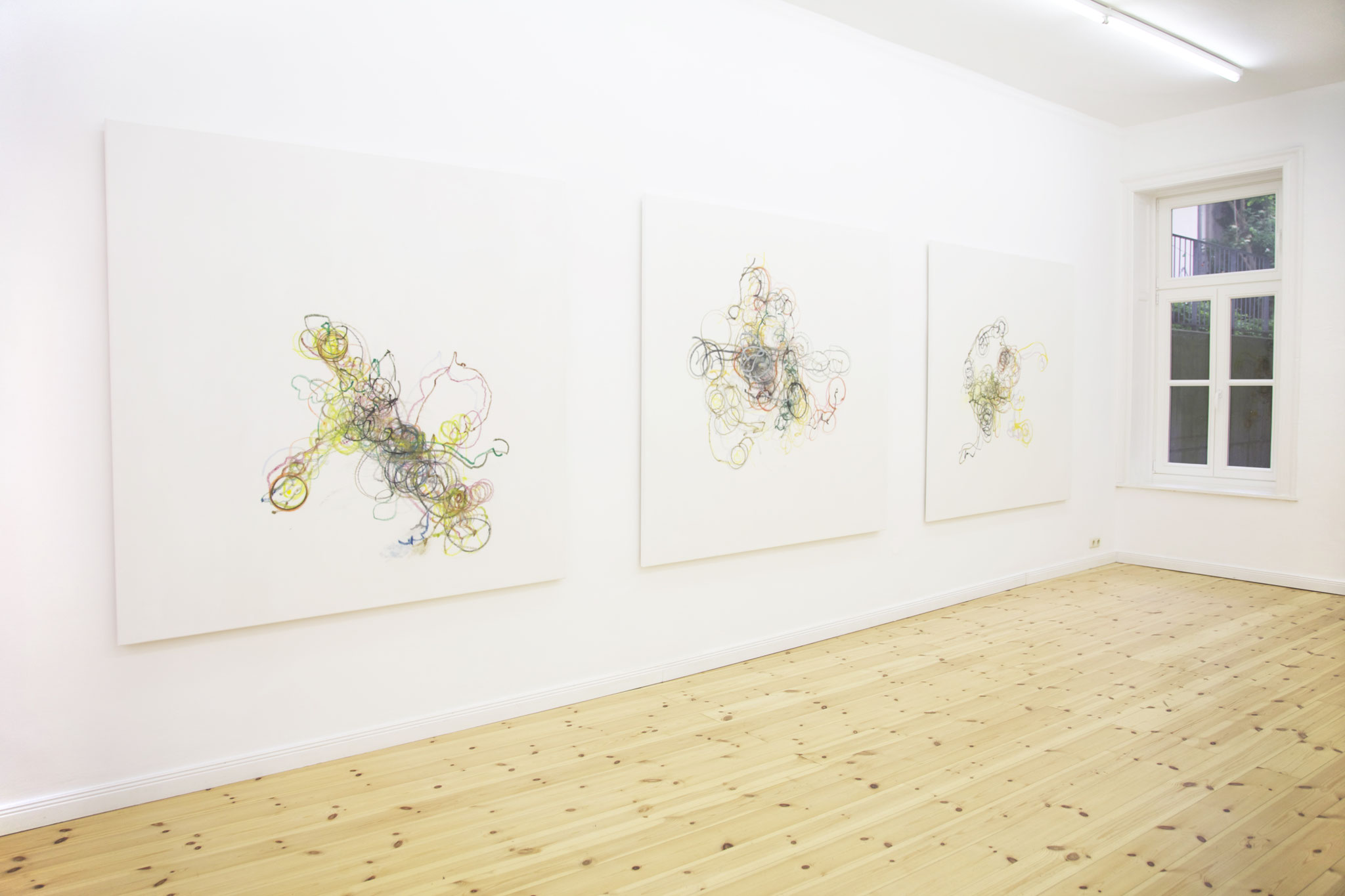 V.L.N.R. MARTIN SCHOLTEN      RÜTTELBILD NO. 4    2012,  RÜTTELBILD NO. 3    2012,    RÜTTELBILD NO. 5    2012,     ALLE  PASTEL AND ACRYL ON CANVAS,   165 X 165 CM  