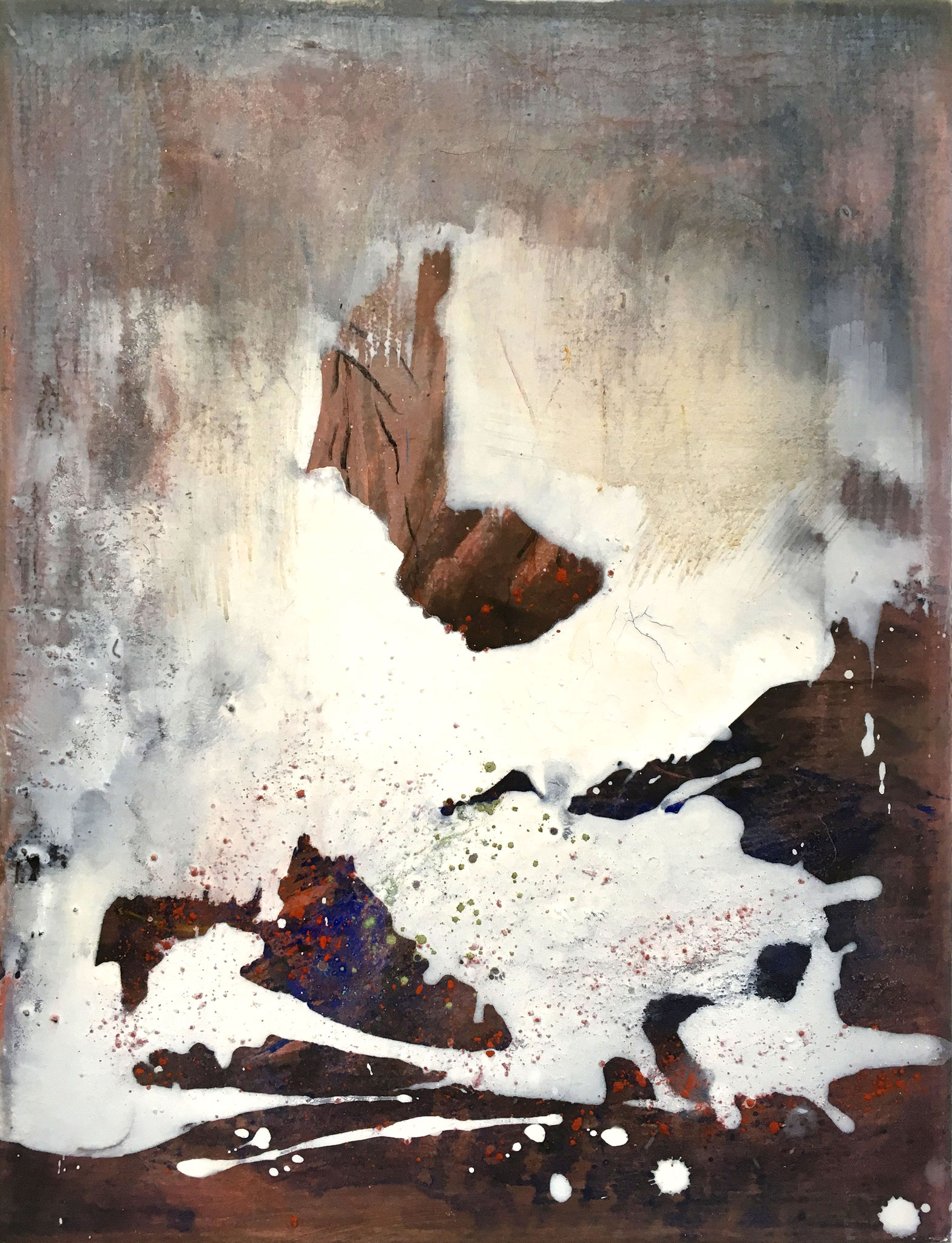 Sophie Fensch O.T., 2017, Eitempera Pigmente auf Leinwand, 30 x 20 cm