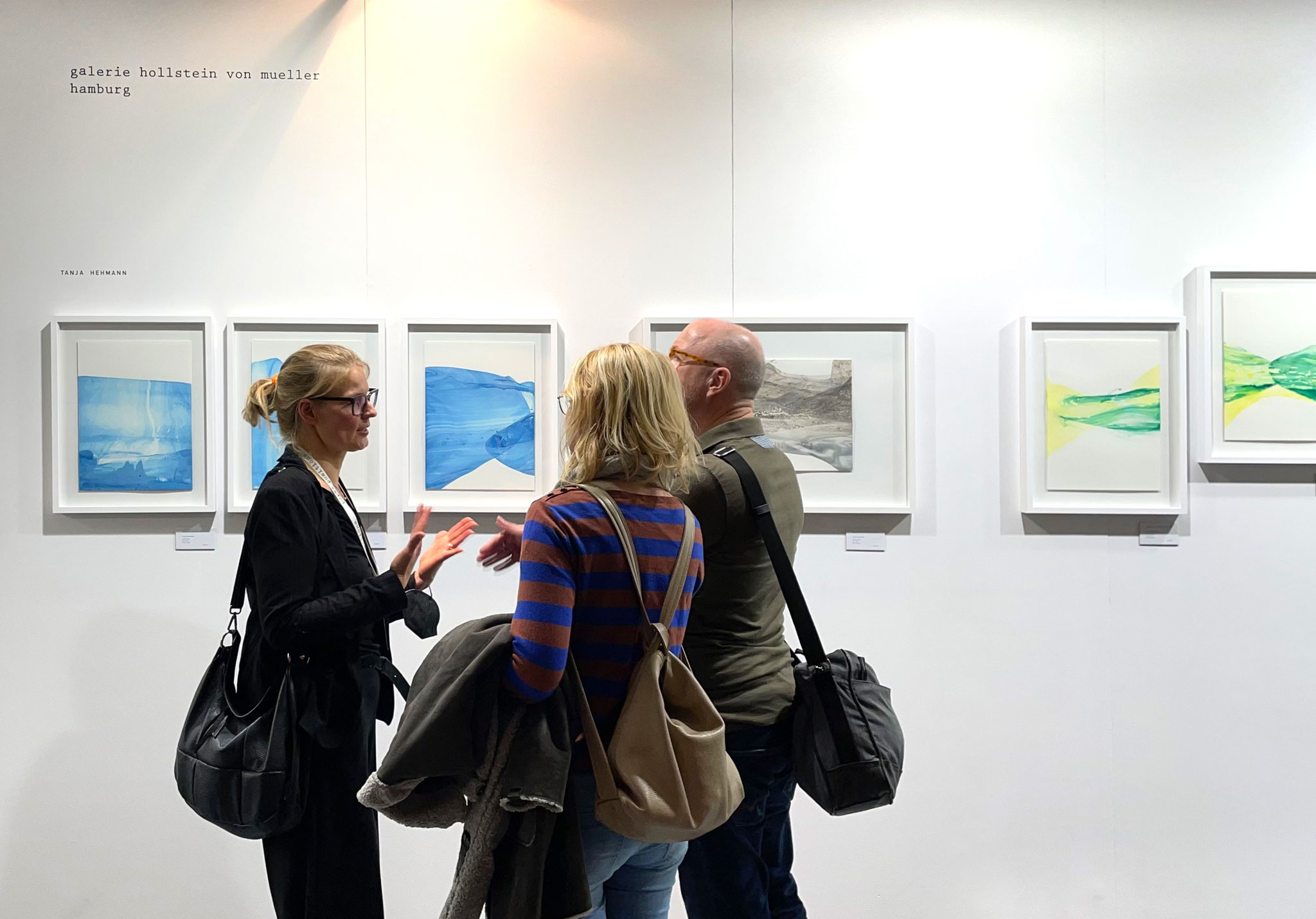 Ausstellungsansicht Papier Positions, Tanja Hehmann, Galerie Hollstein von Mueller