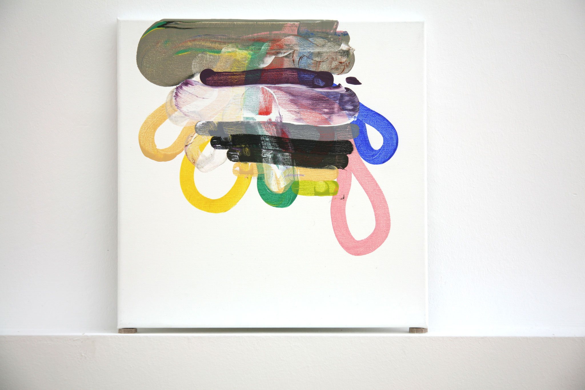 AUSSTELLUNGSANSICHT PART I    I KNOW WHAT I LIKE    2011    ACRYL ON CANVAS   39 X 39 CM  