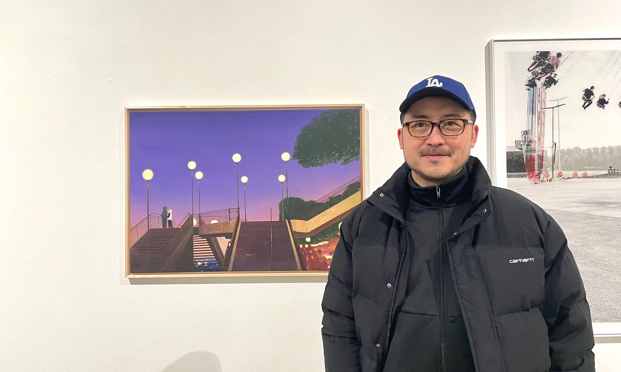 Ting Zhang vor seiner Arbeit "Mai Romantik 4"