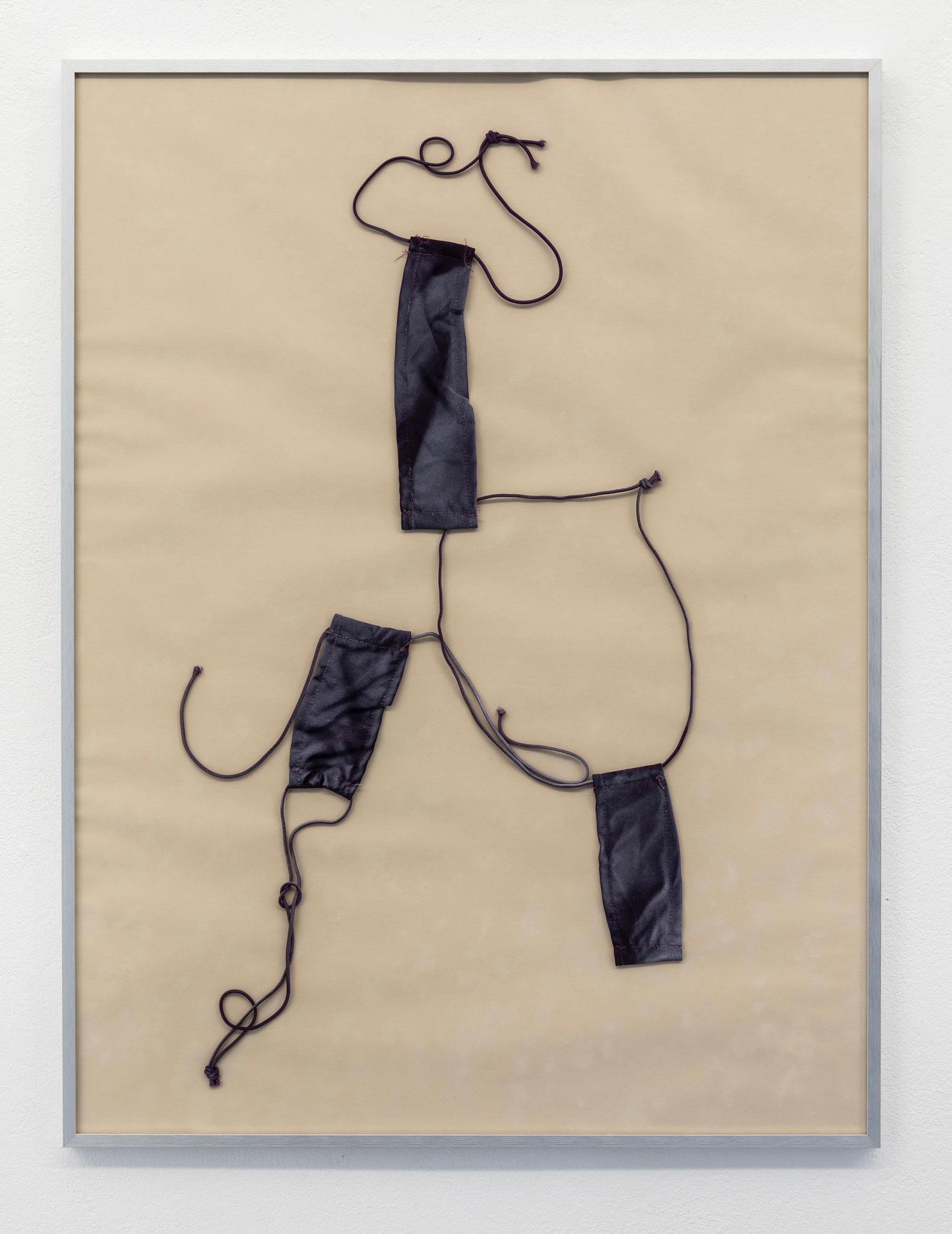 Franziska Opel, David in Love, 80 x 60 cm, 2020, Textil auf Samt