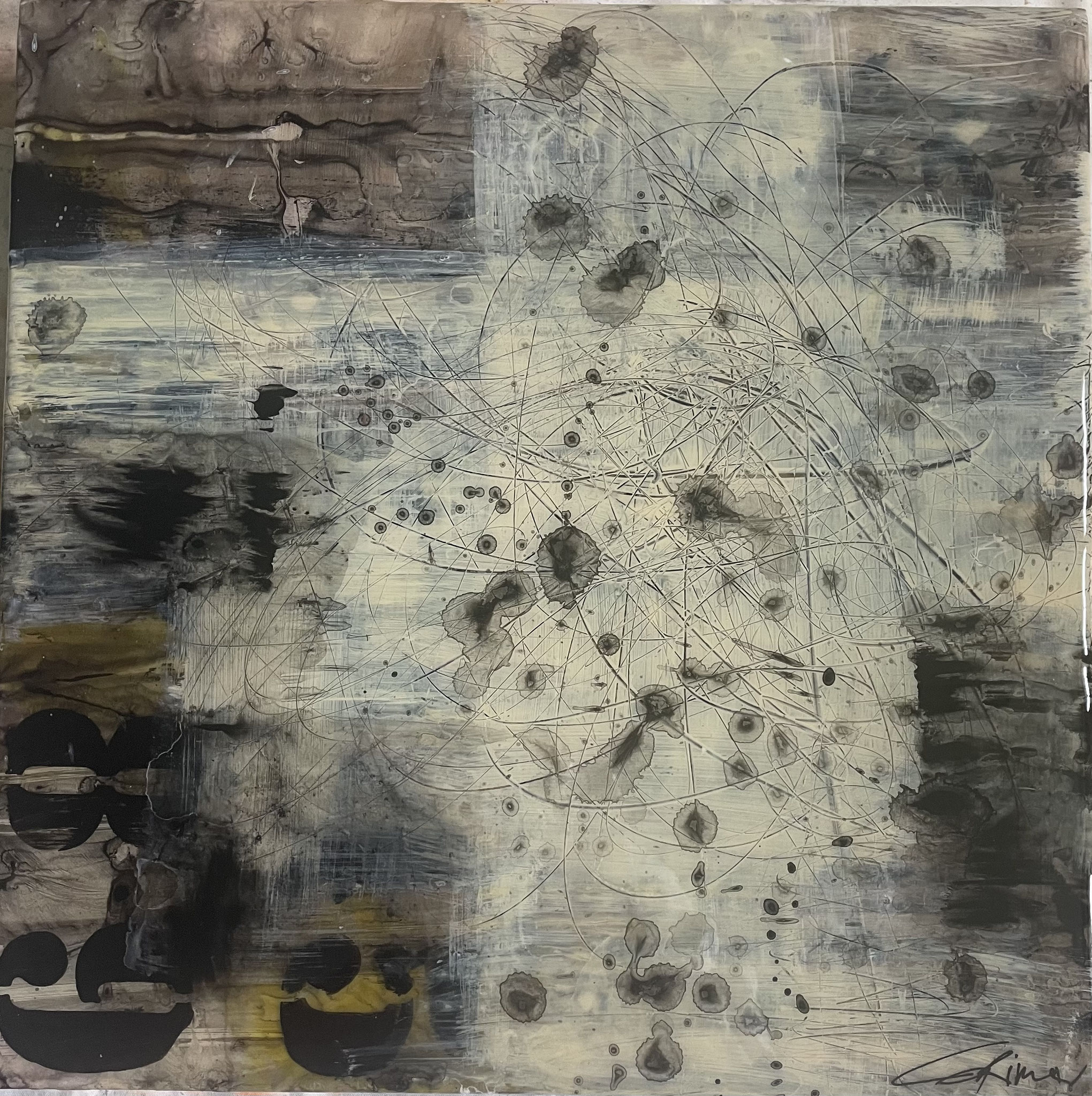 "THIS IS IT" 2026 Acryl/ Holz/ Resin 40x40x6