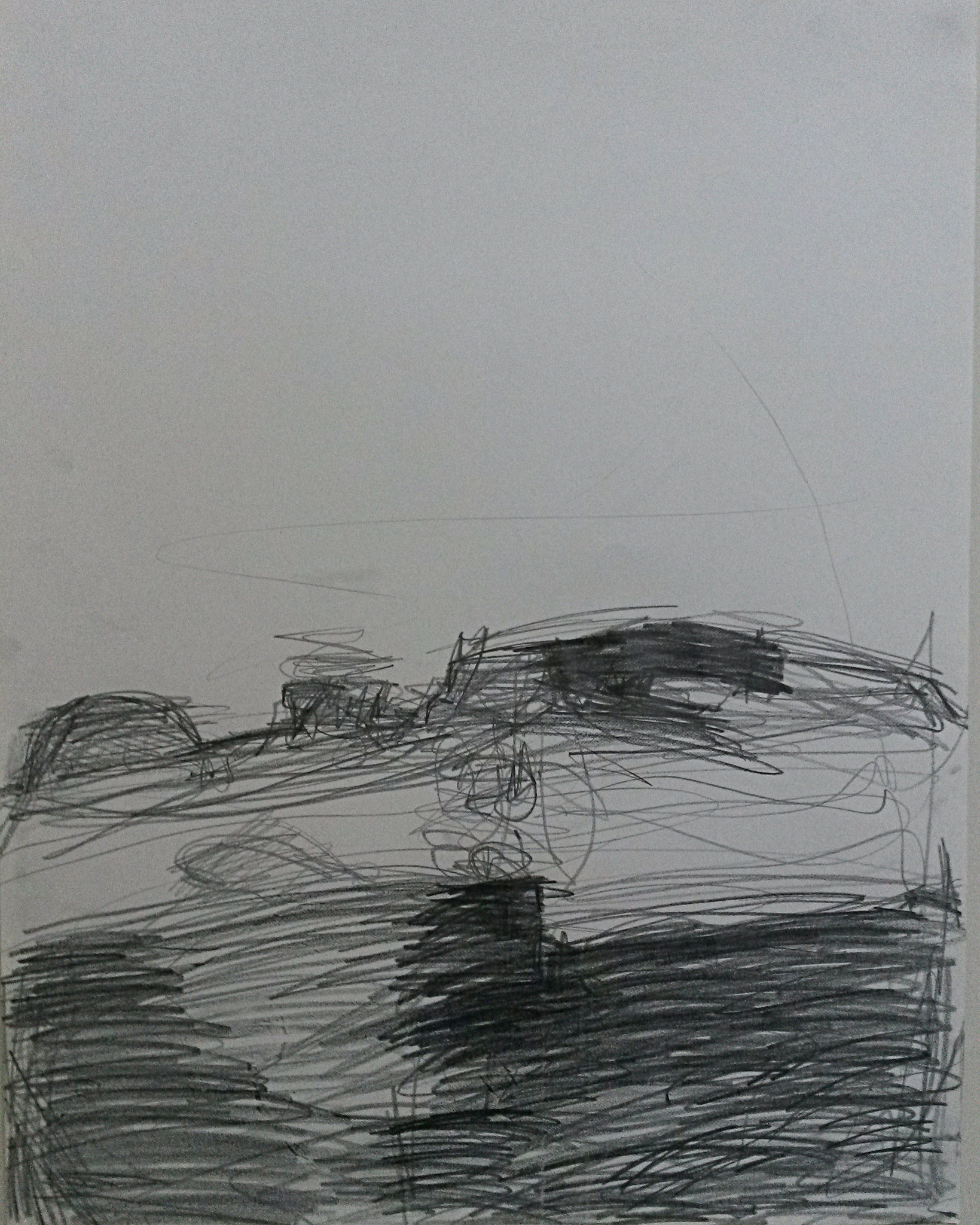Landschap Grafiet, 50 x 60 cm 2015