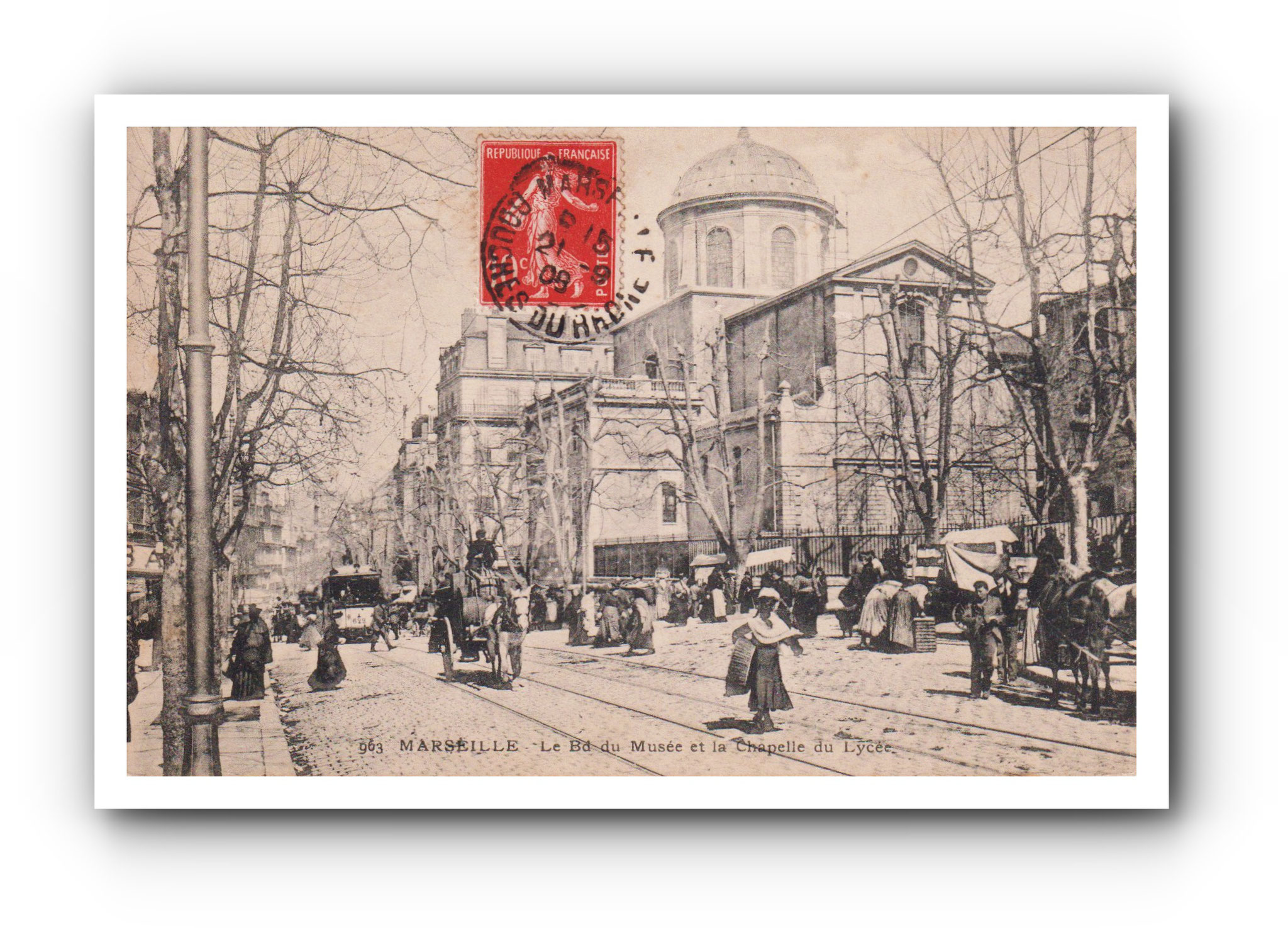 MARSEILLE - Le Bd. du Musée et la Chapelle du Lycée - 22.09.1908