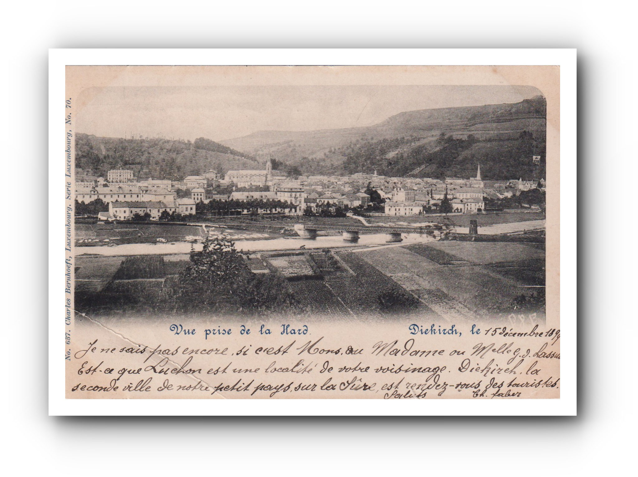 Vue prise de la Hard - DIEKIRCH - 15.12.1899