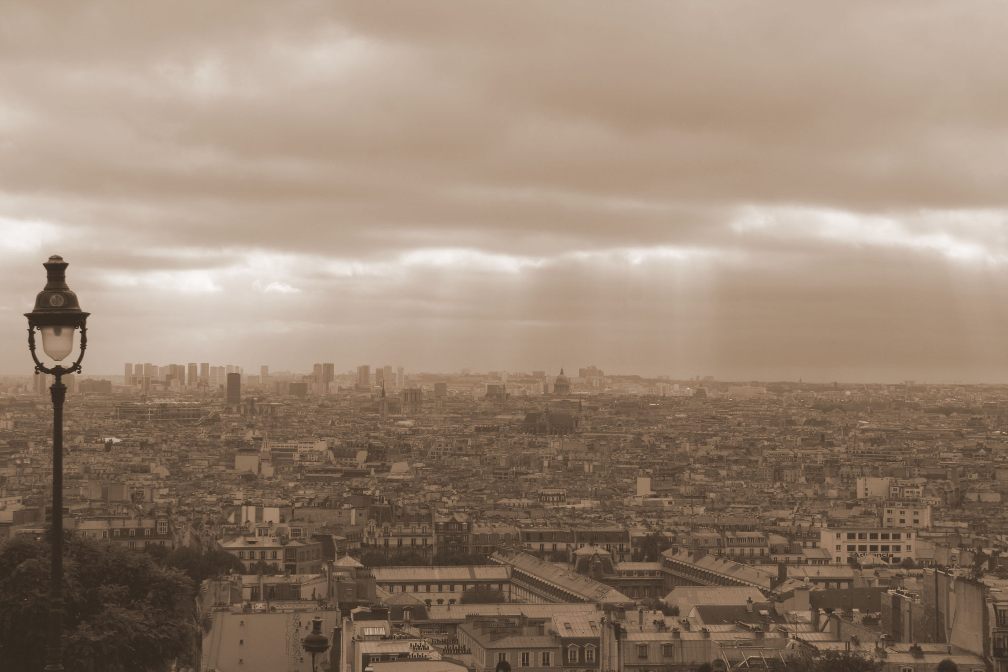 View from Montmartre, Paris, France 