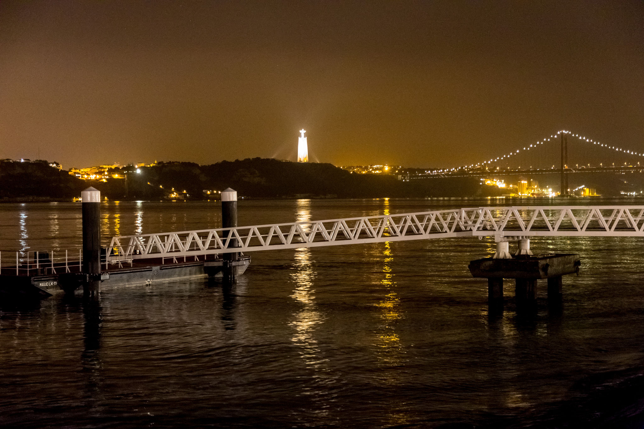 View to Cristo Rei Statue, Lisbon, Portugal (2017) 