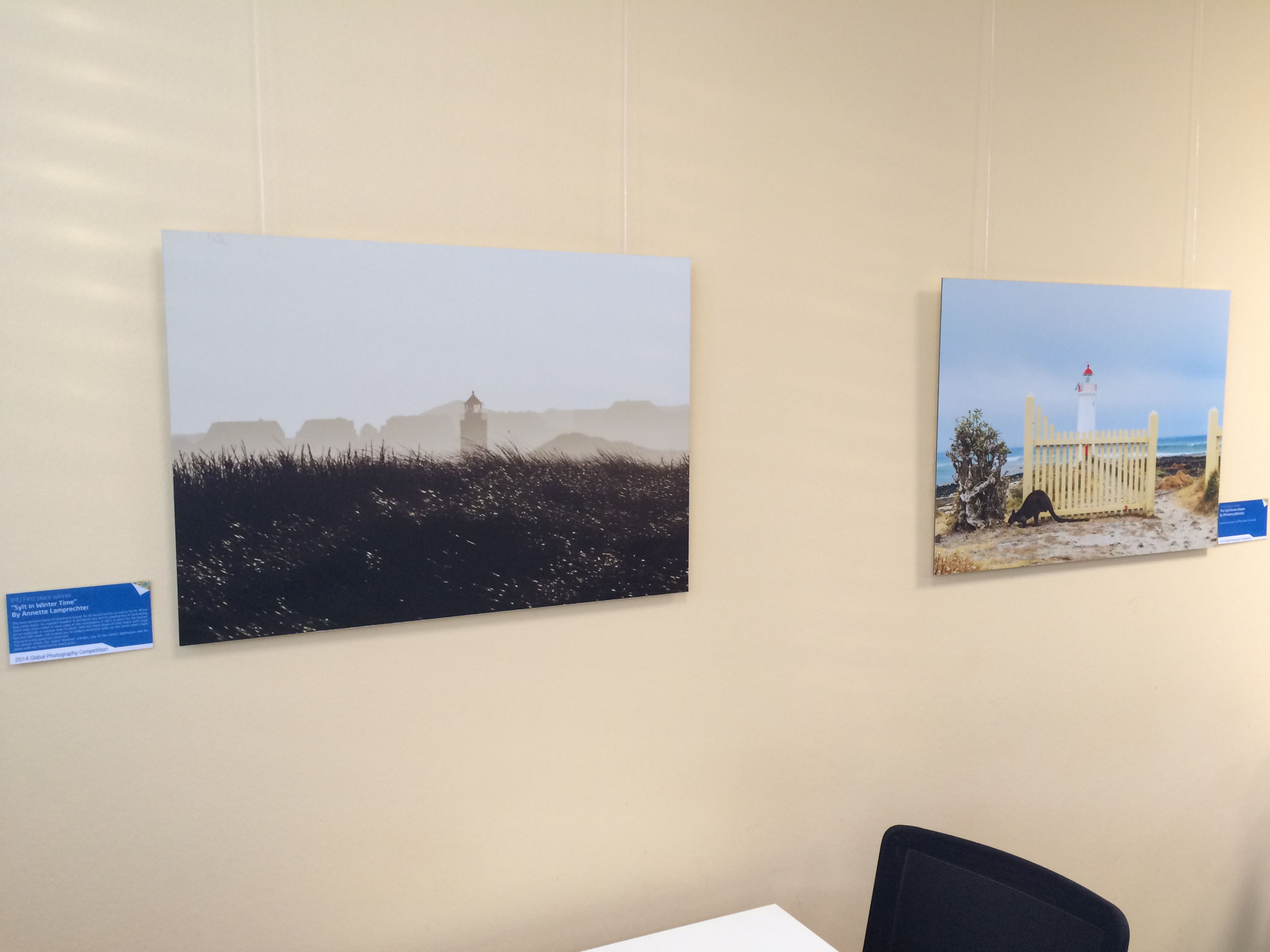 Winner's picture - exhibition in the canteen