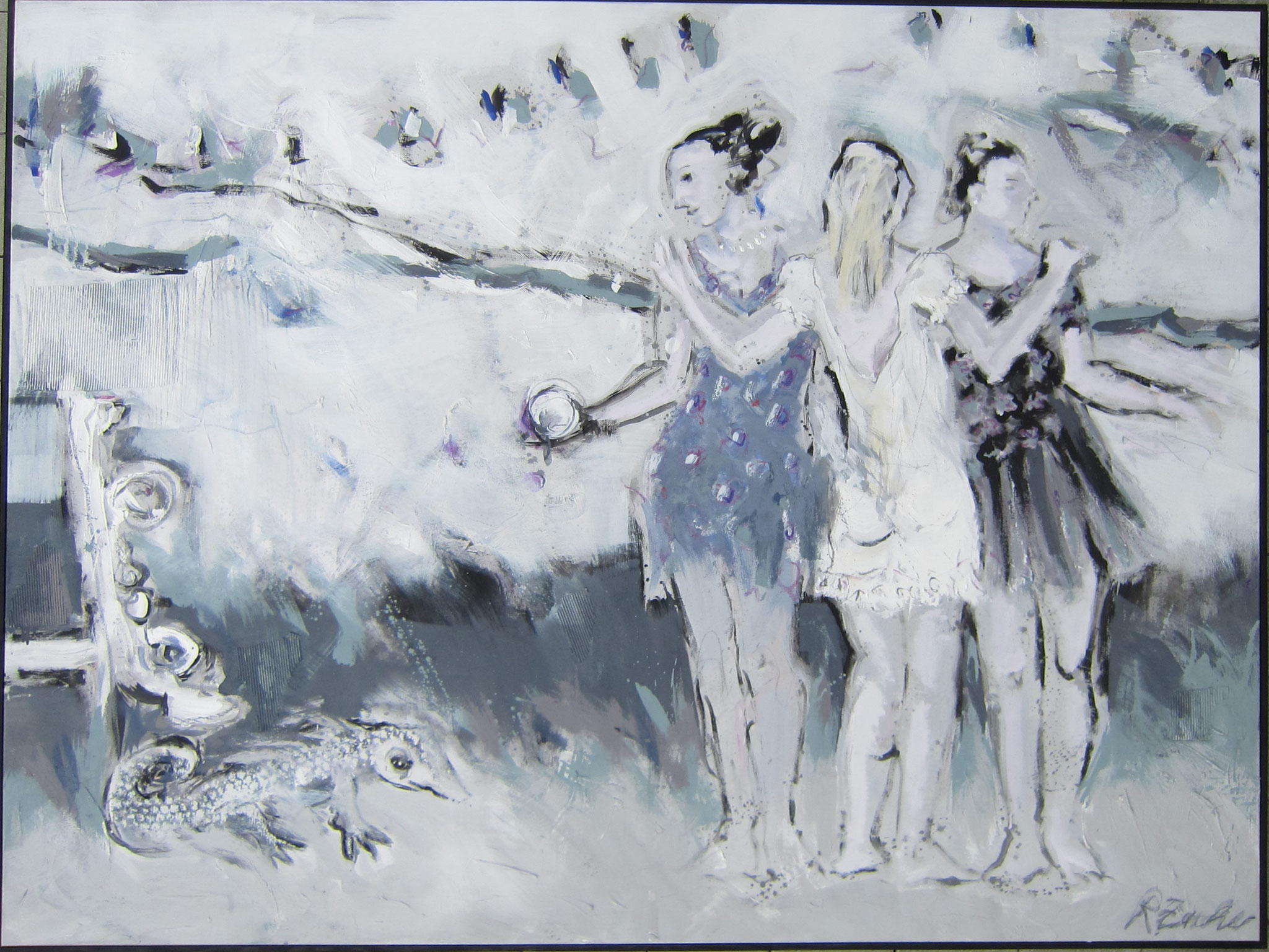 Drei Grazien/Acryl auf Leinwand/ 150 x 200 cm