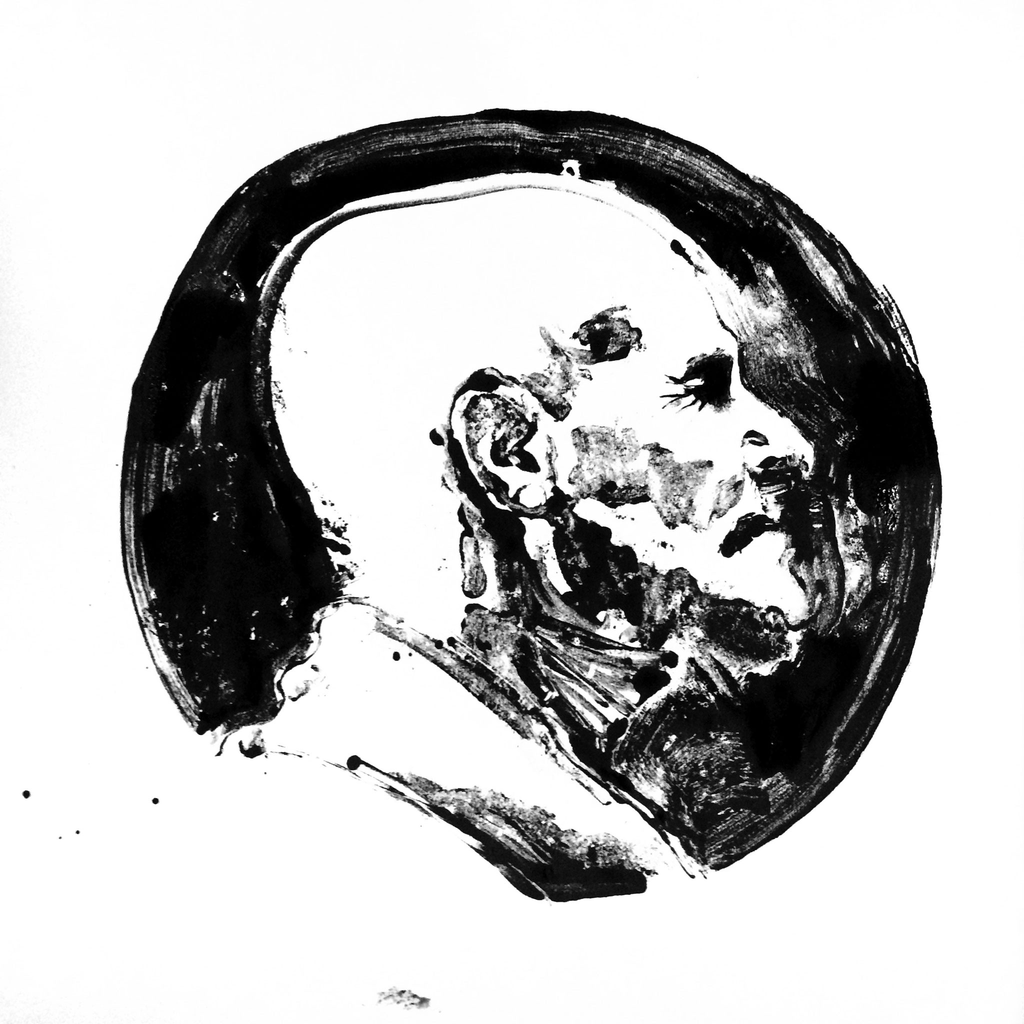 Elyseum, 80 x 80 cm, Ink on paper