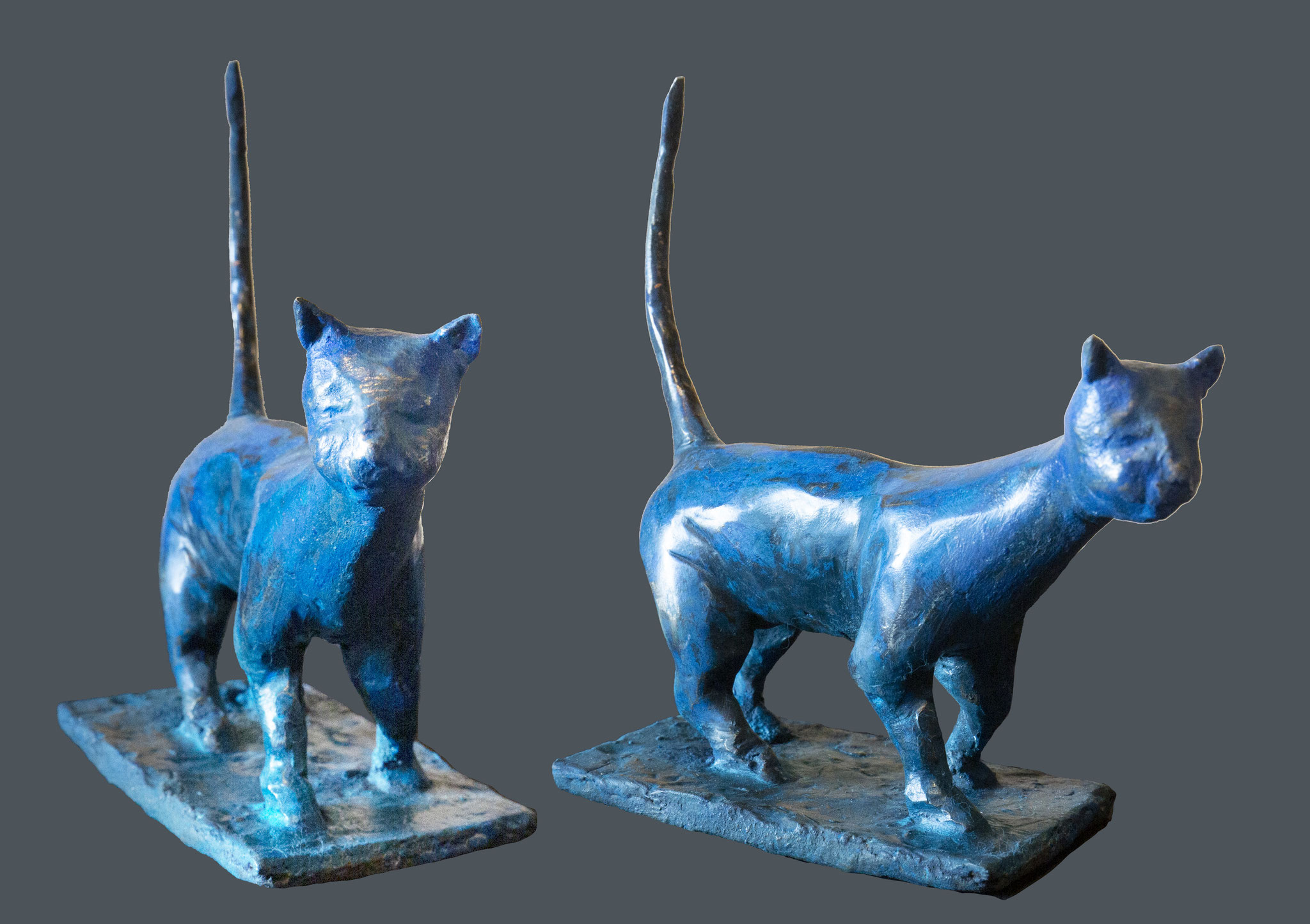 'The blue cat' • 7x20x17 cm 1,6kg