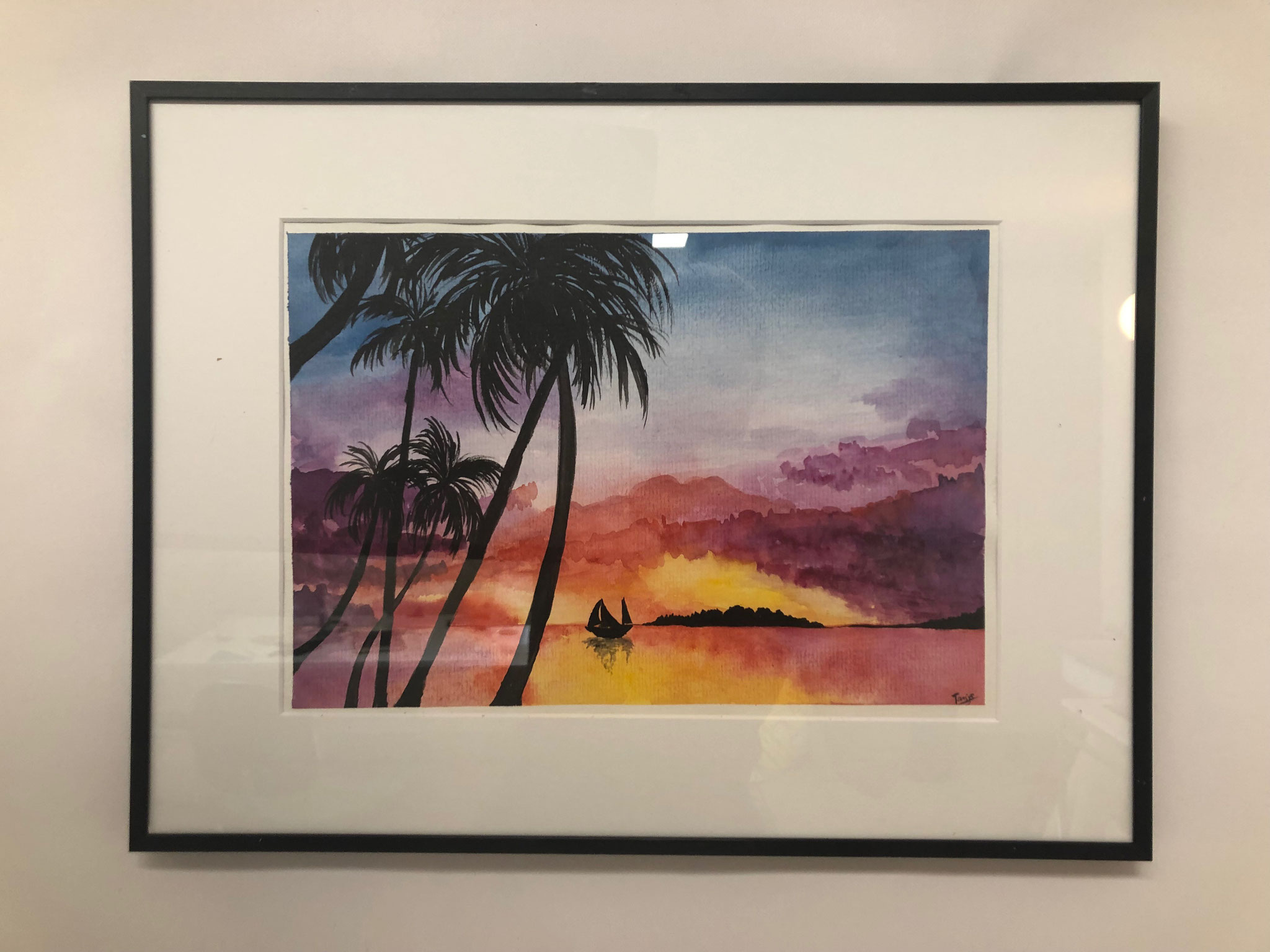 Sonnenuntergang am Palmenstrand