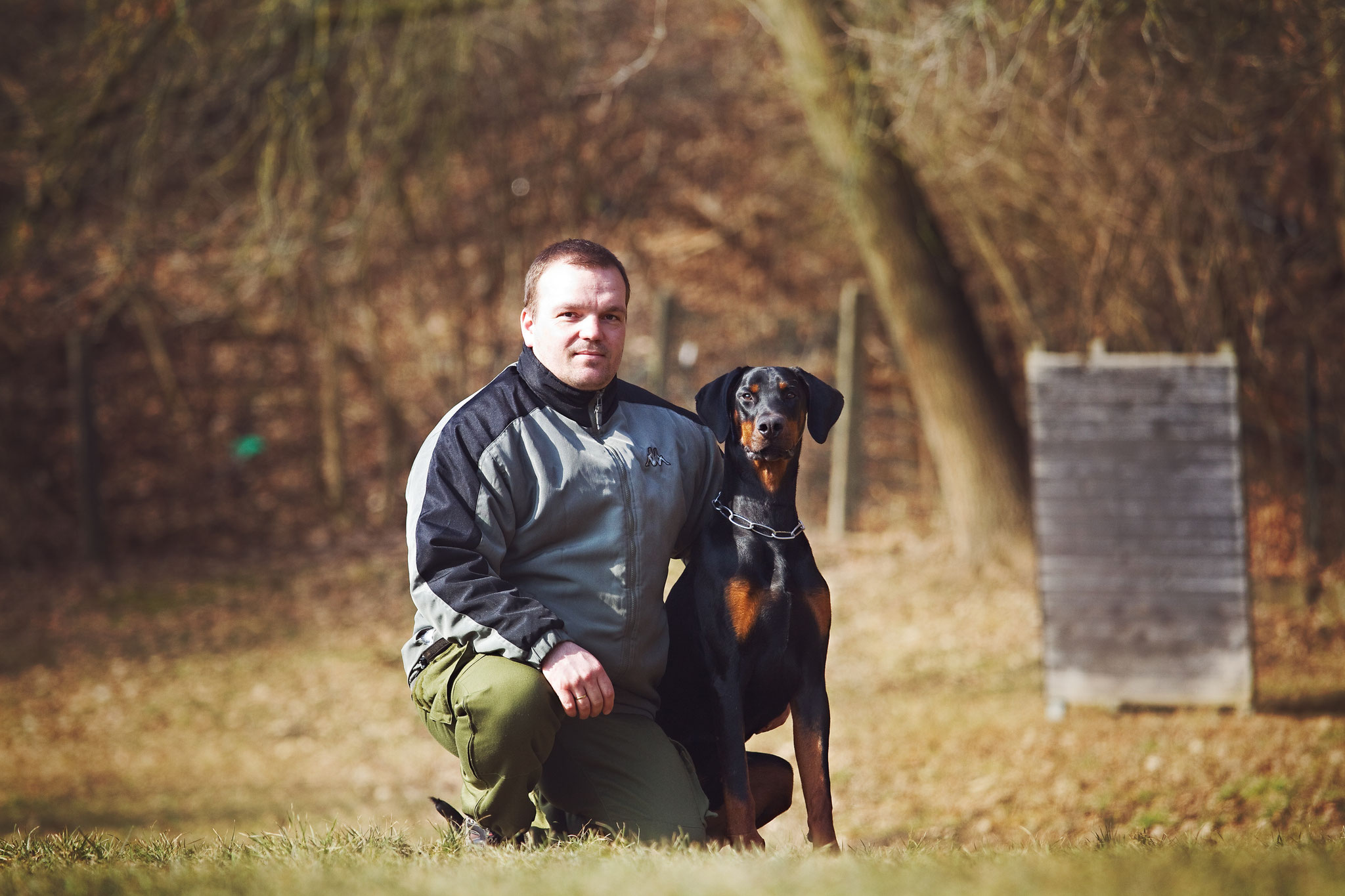 Marco mit Dobermann-Rüde Diablo