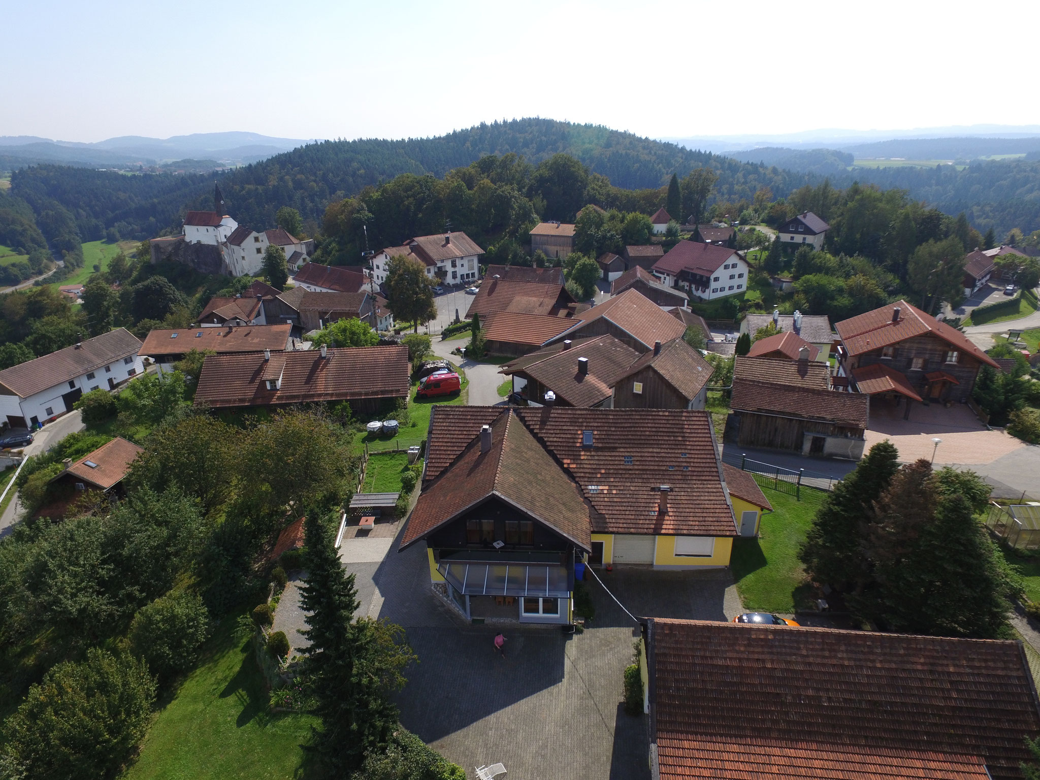 Luftbildaufnahme vom Ferienhaus