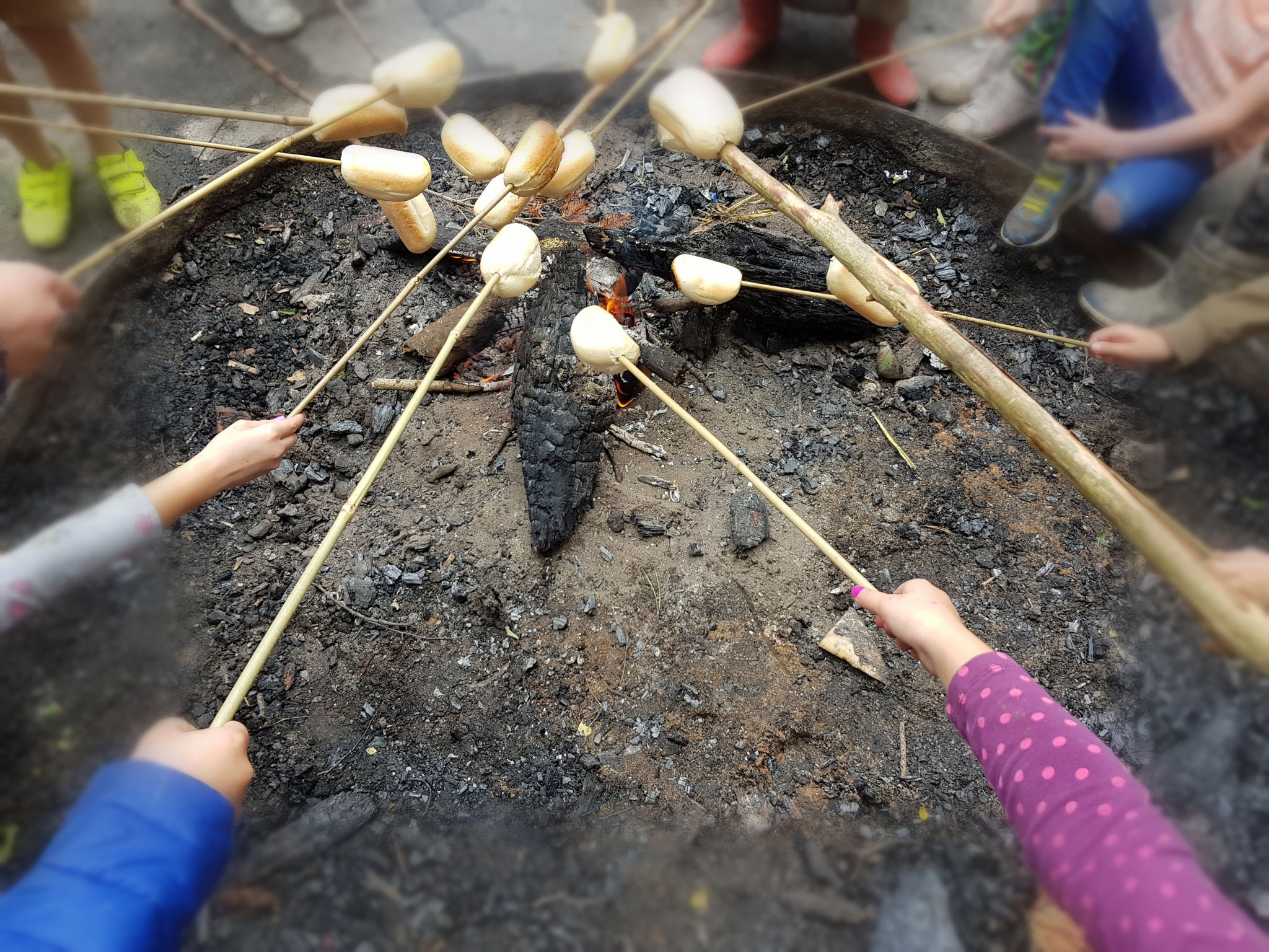 Kampvuurtje - broodjes bakken